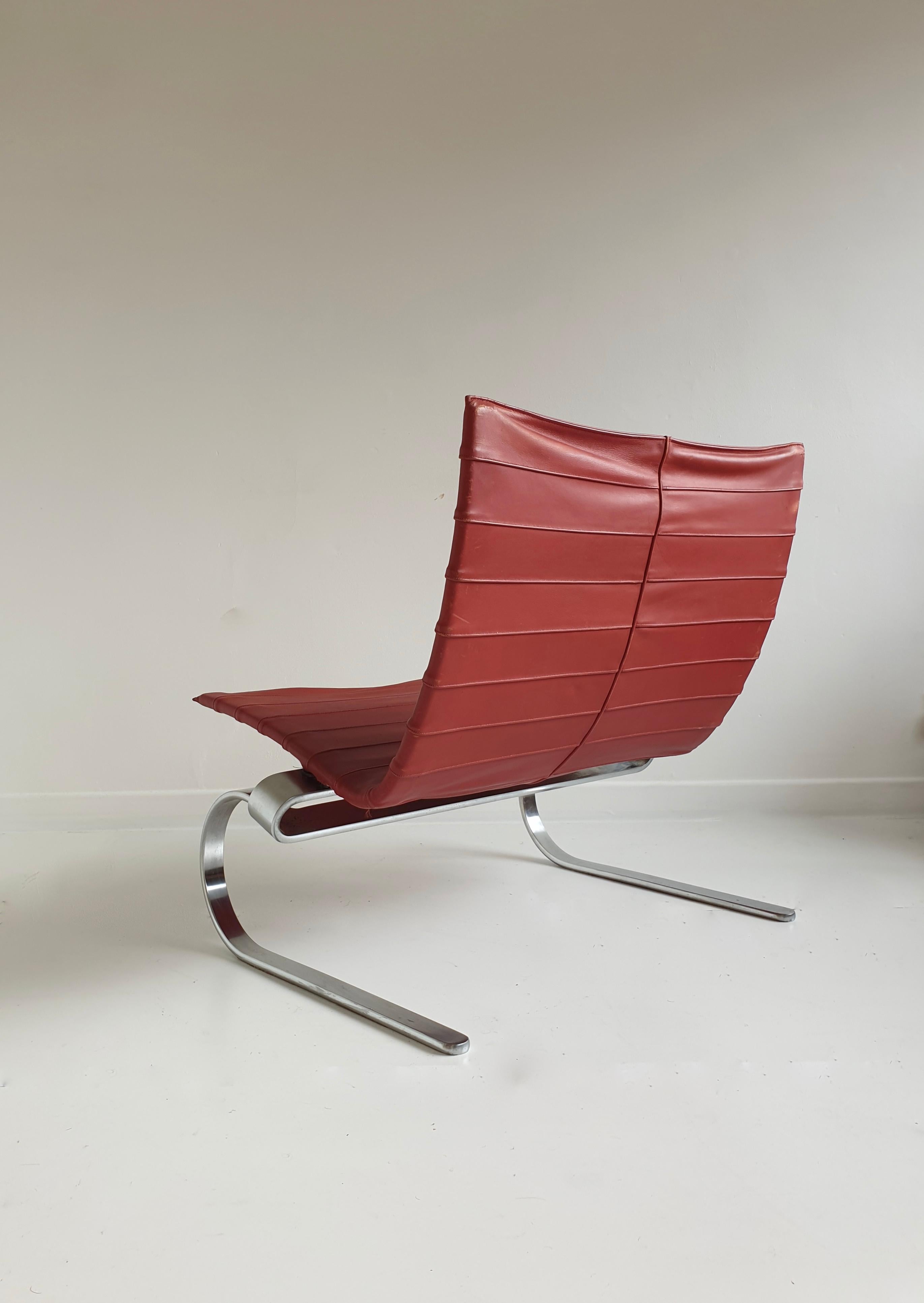 Early Model PK20 Lounge Chair by Poul Kjaerholm for E. Kold Christensen, Denmark In Good Condition For Sale In London, GB