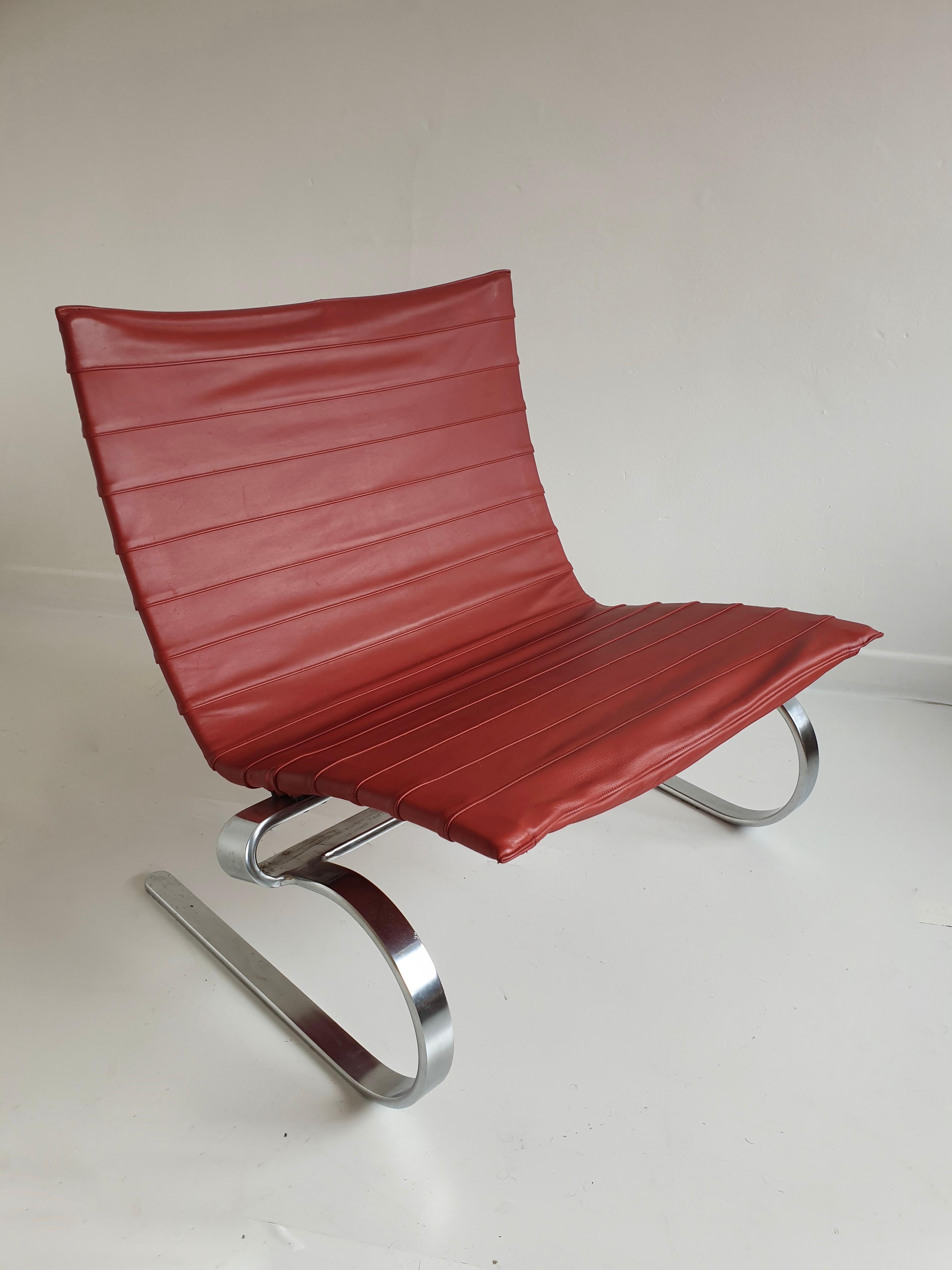 20th Century Early Model PK20 Lounge Chair by Poul Kjaerholm for E. Kold Christensen, Denmark For Sale