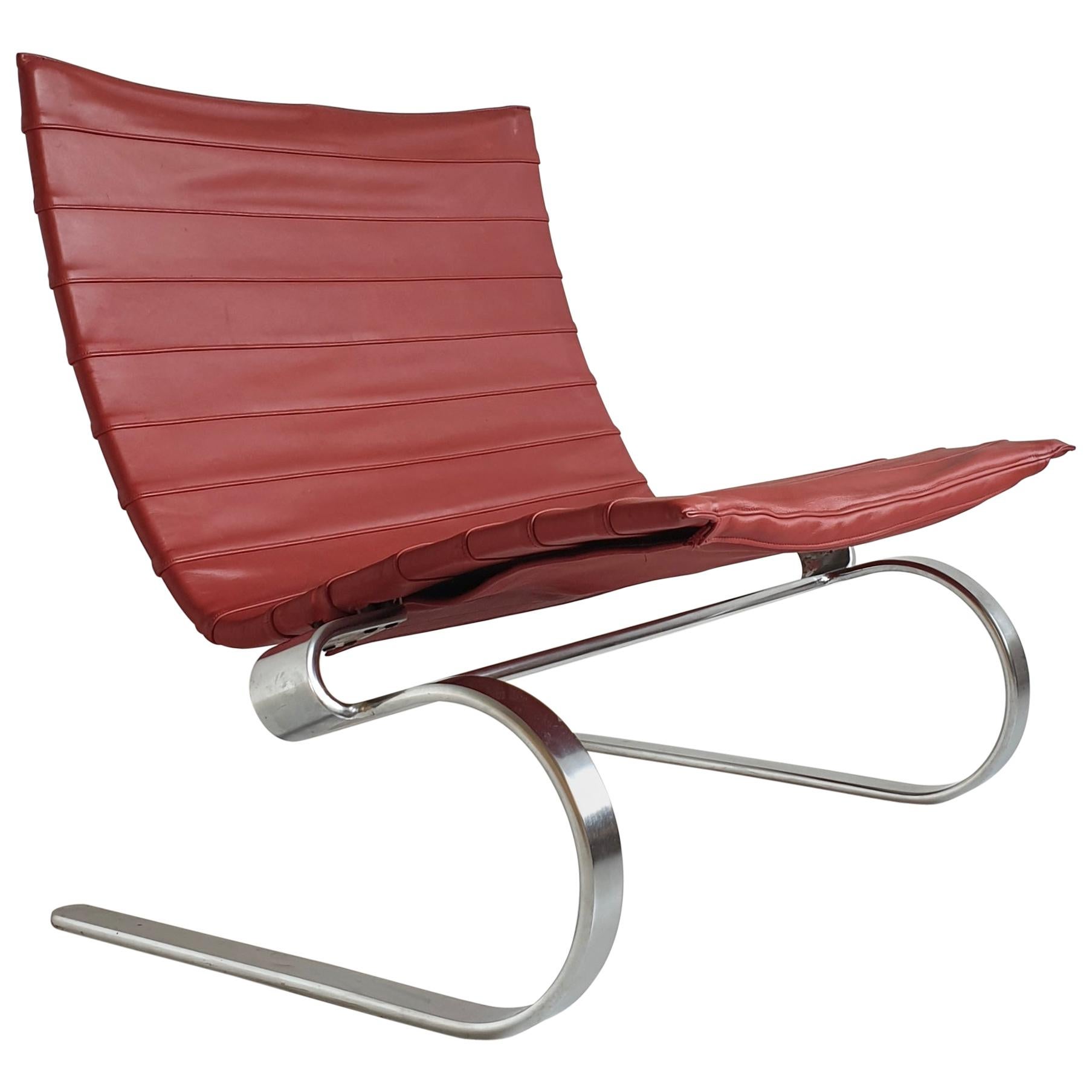 Early Model PK20 Lounge Chair by Poul Kjaerholm for E. Kold Christensen, Denmark For Sale