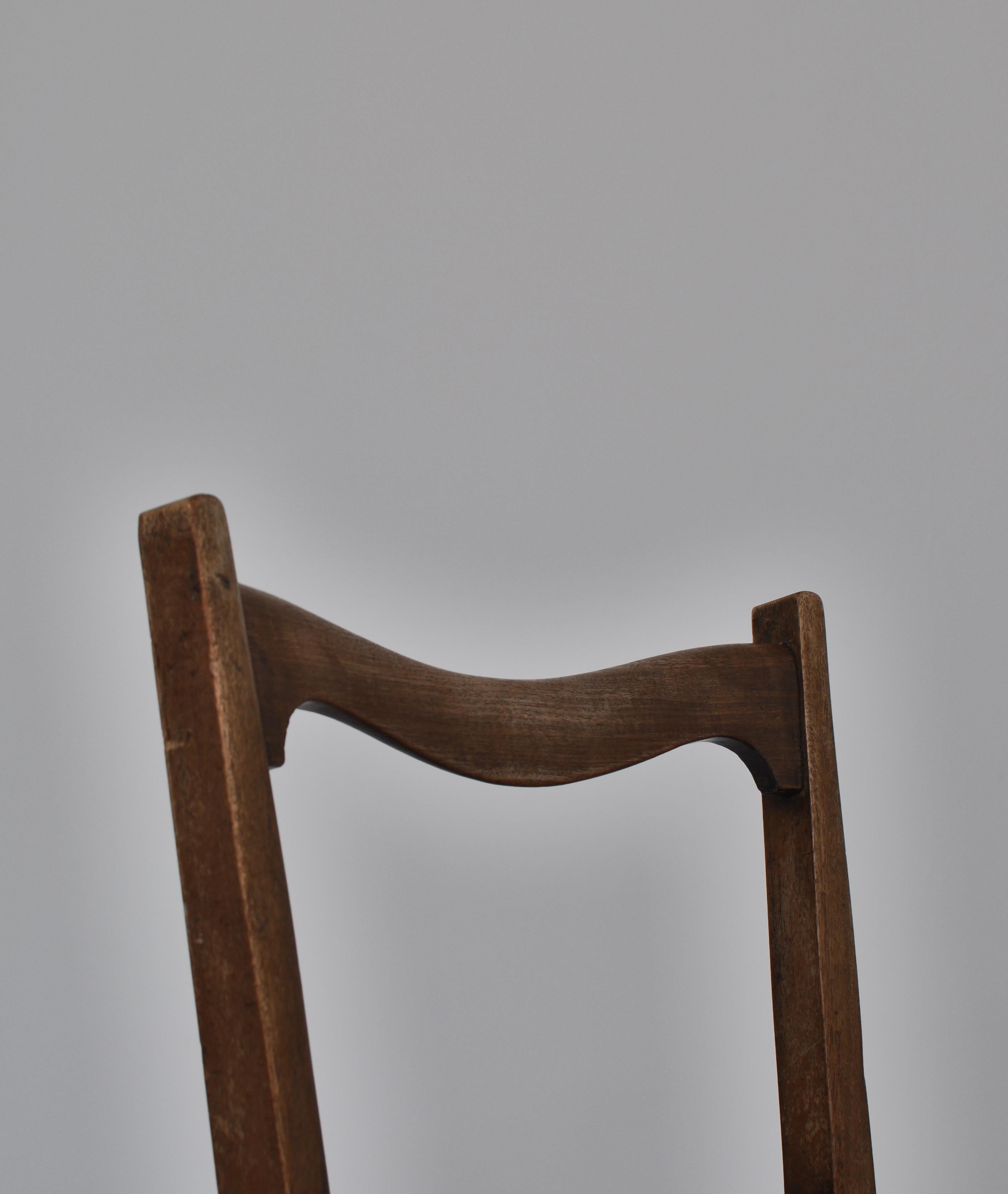 Early Modern Side Chair in Patinated Mahogany in Style of Fritz Hansen, Denmark. For Sale 5