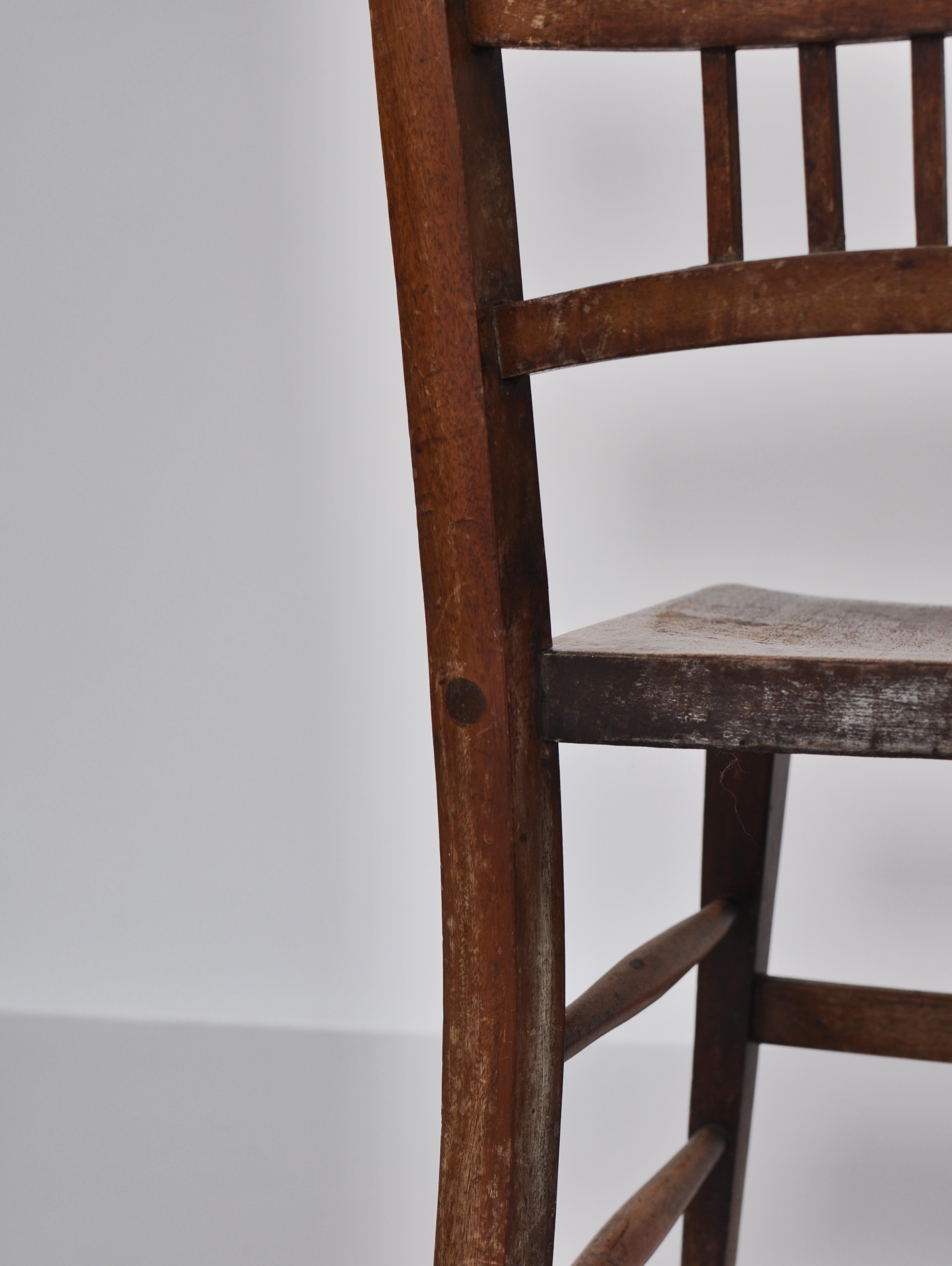 Early Modern Side Chair in Patinated Mahogany in Style of Fritz Hansen, Denmark. For Sale 10