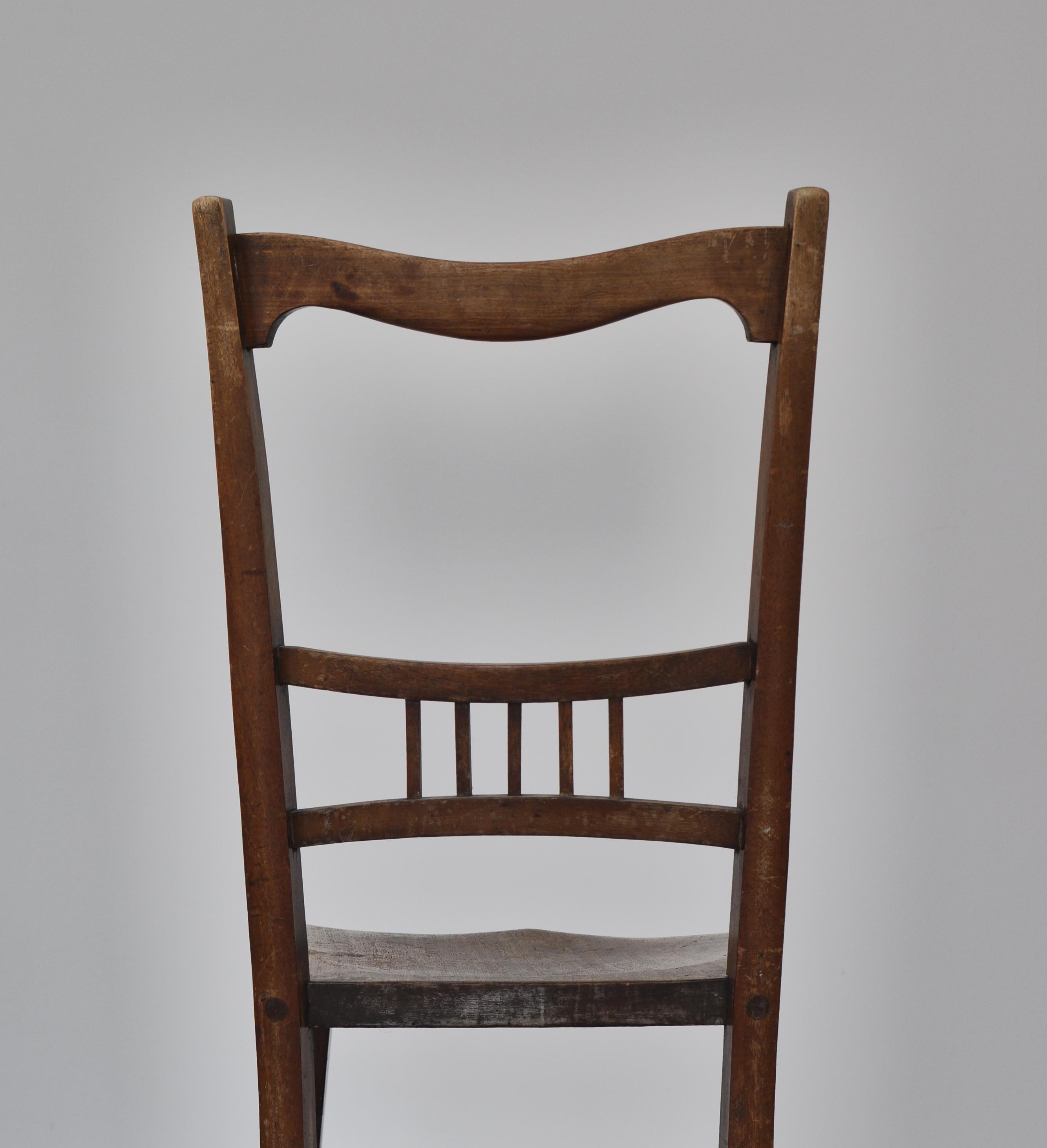 Early Modern Side Chair in Patinated Mahogany in Style of Fritz Hansen, Denmark. For Sale 13