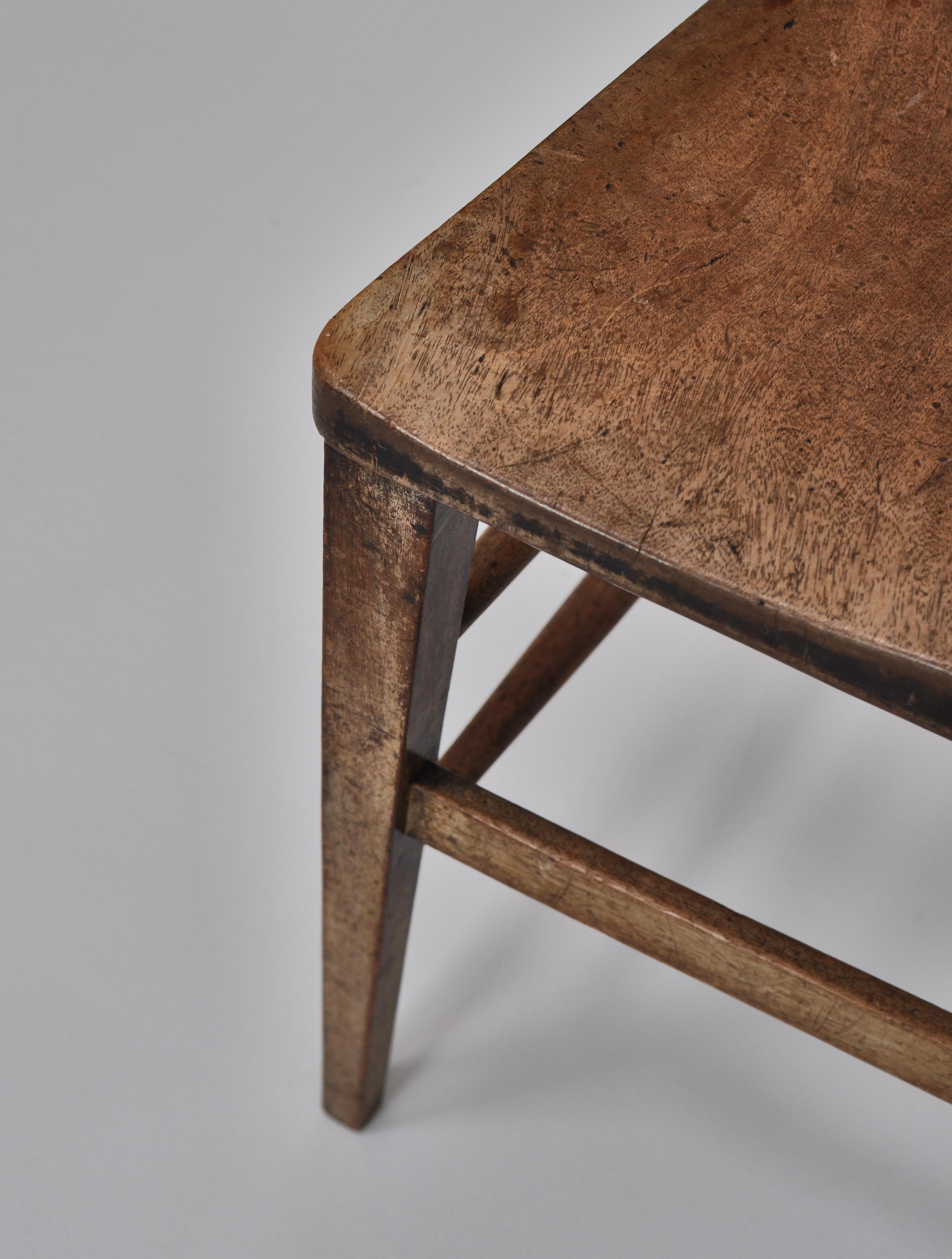 Early 20th Century Early Modern Side Chair in Patinated Mahogany in Style of Fritz Hansen, Denmark. For Sale