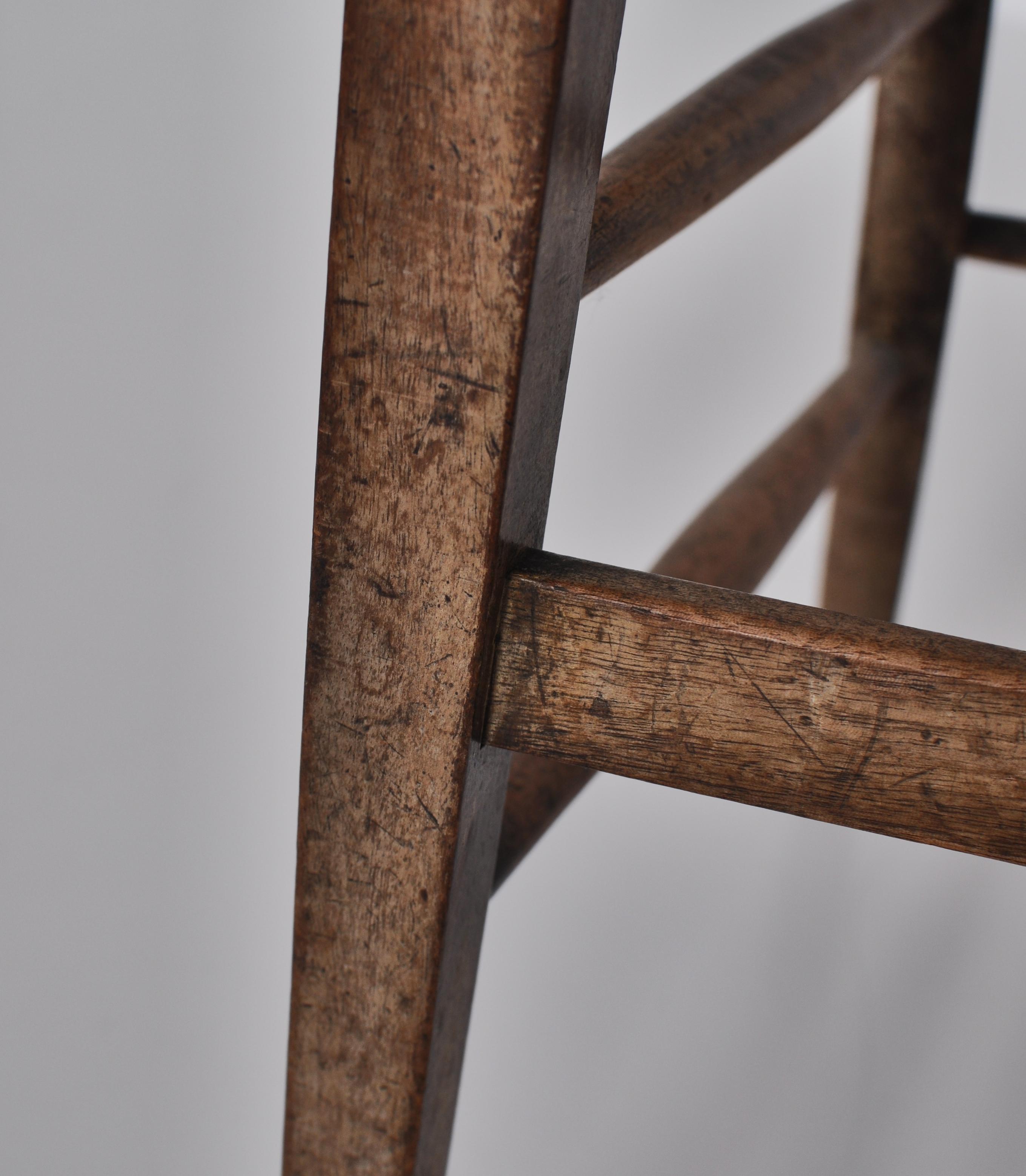 Early Modern Side Chair in Patinated Mahogany in Style of Fritz Hansen, Denmark. For Sale 3