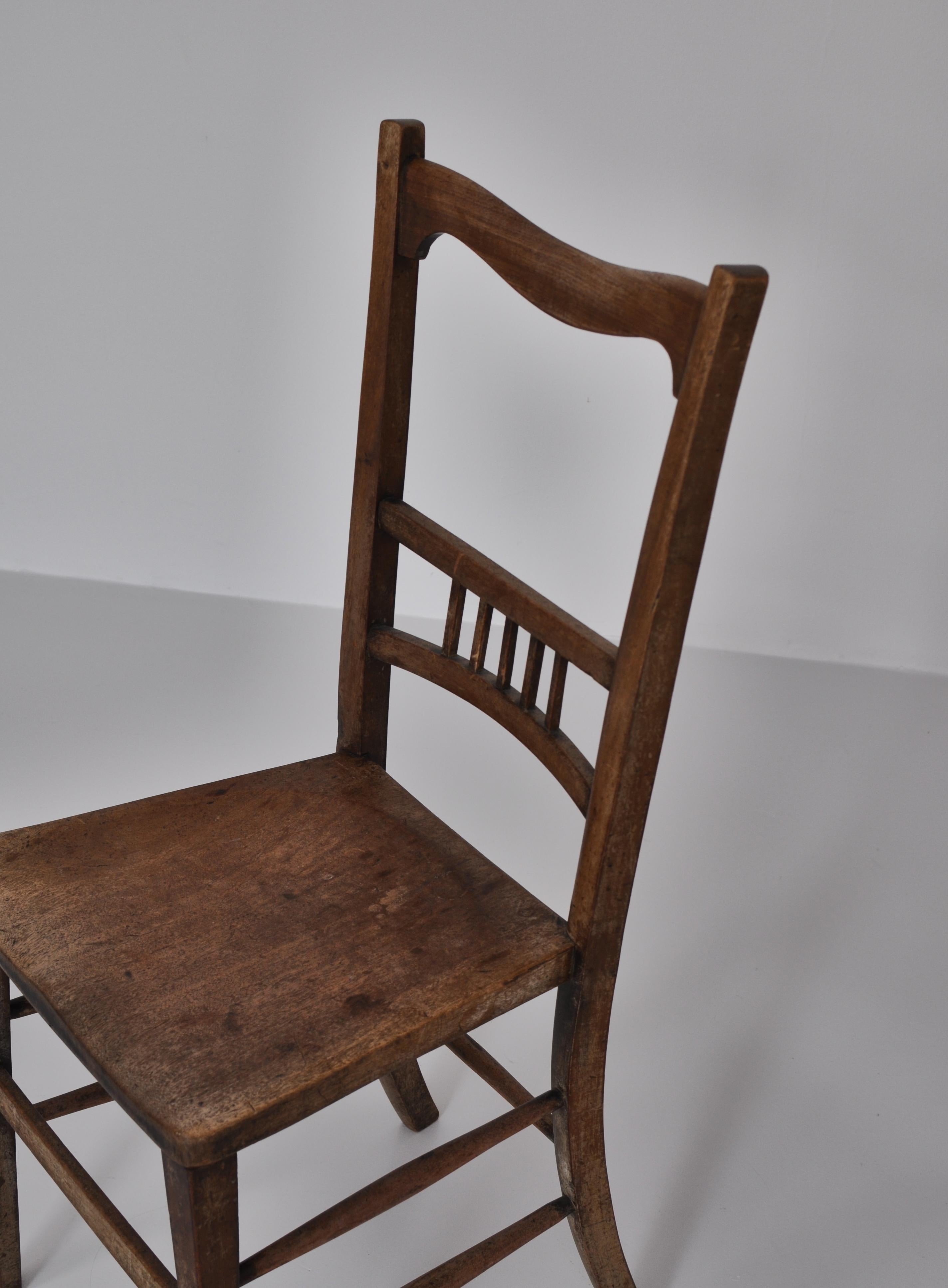 Early Modern Side Chair in Patinated Mahogany in Style of Fritz Hansen, Denmark. For Sale 4