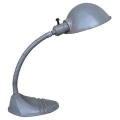 Early Modern Metal 20th Century Industrial Goose Neck Task or Desk Lamp