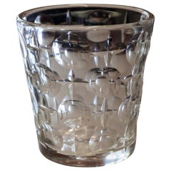 Retro Early Modernist Cut Crystal Ice Bucket by Orrefors