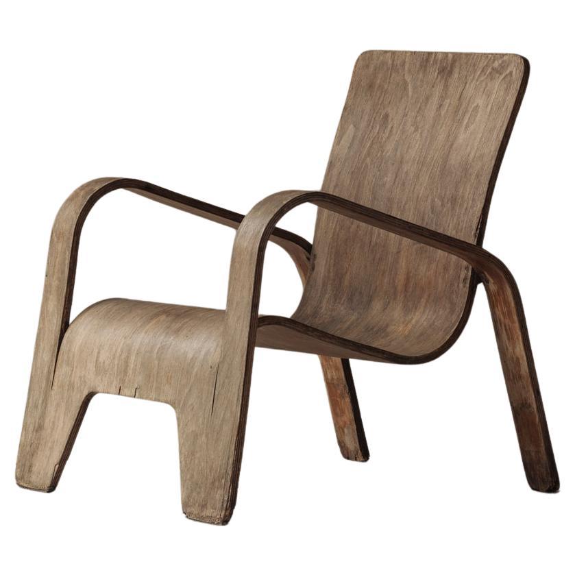 Early modernist LaWo1 armchair by Han Pieck for Lawo Ommen, the Netherlands 1946 For Sale