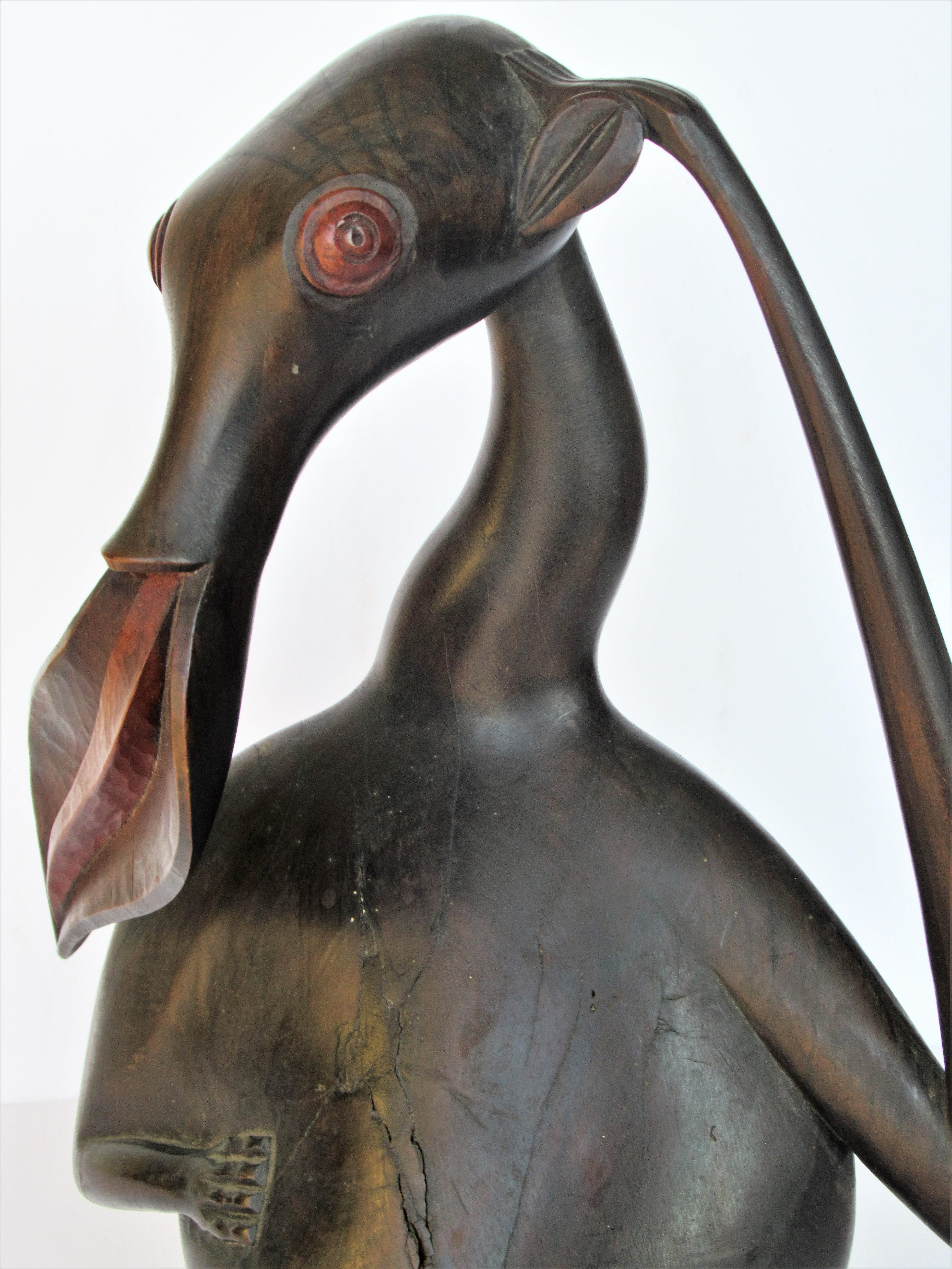 Makonde Tanzania Modernist Blackwood Sculpture Aardvark Shetani 2