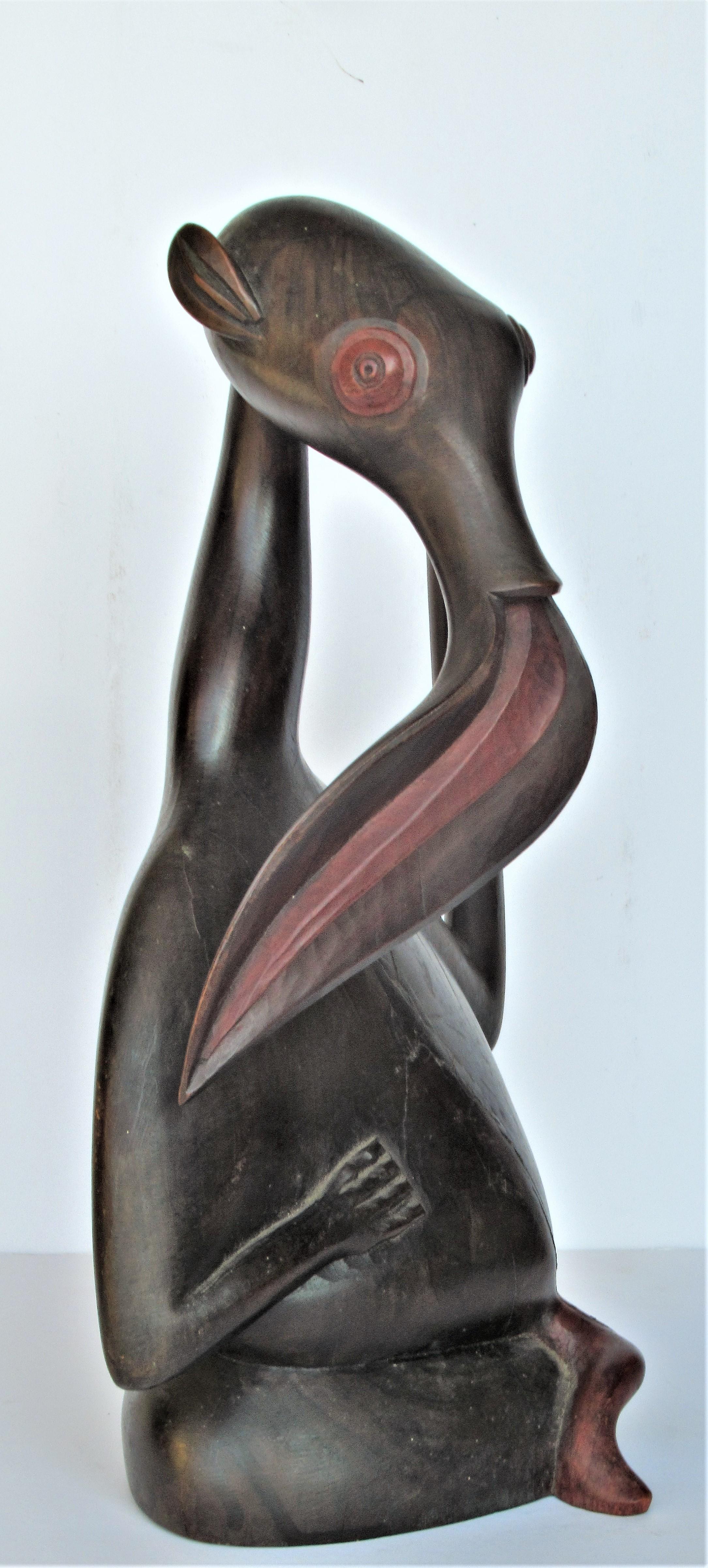 Makonde Tanzania Modernist Blackwood Sculpture Aardvark Shetani 3