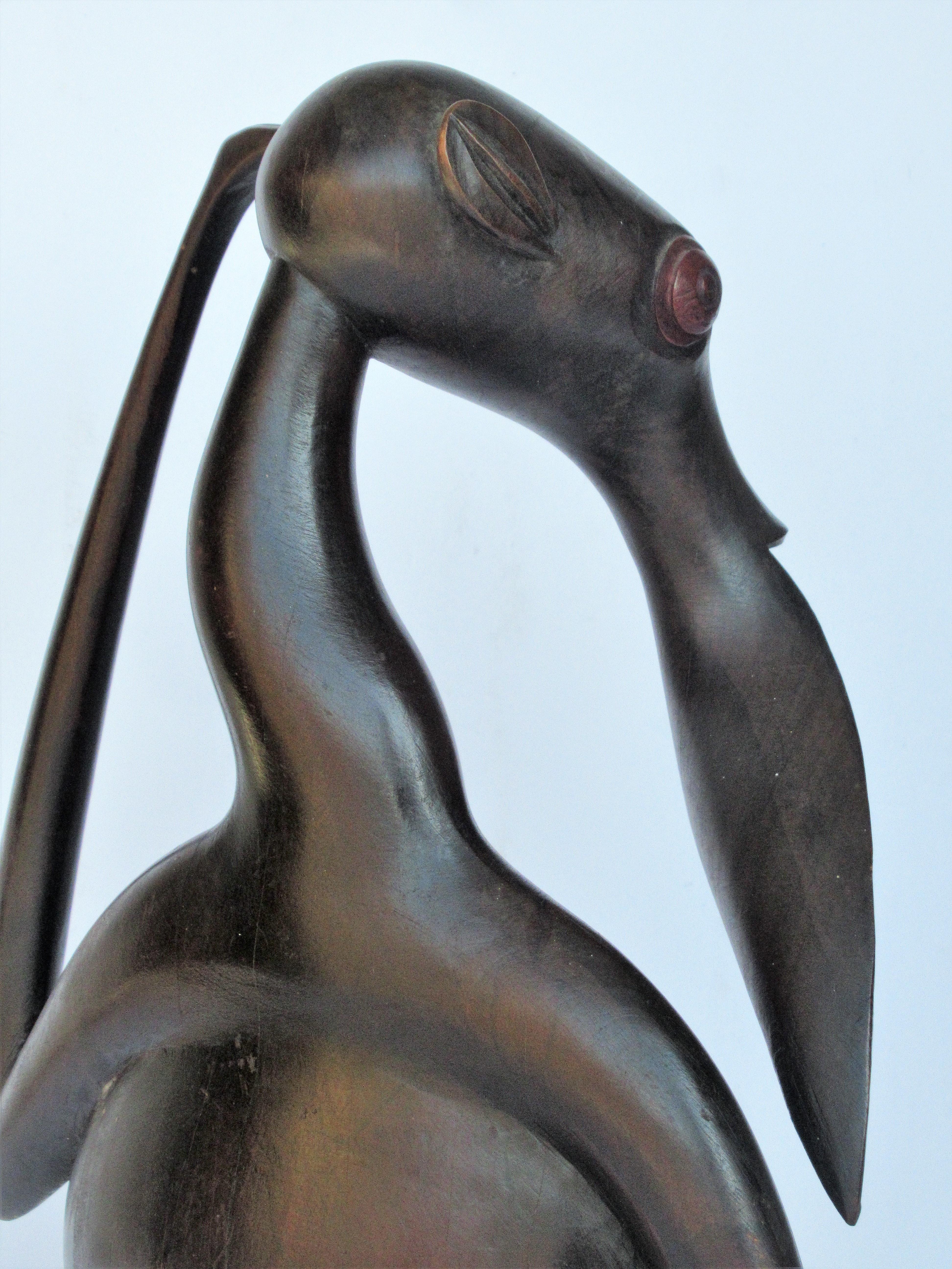 Makonde Tanzania Modernist Blackwood Sculpture Aardvark Shetani 5