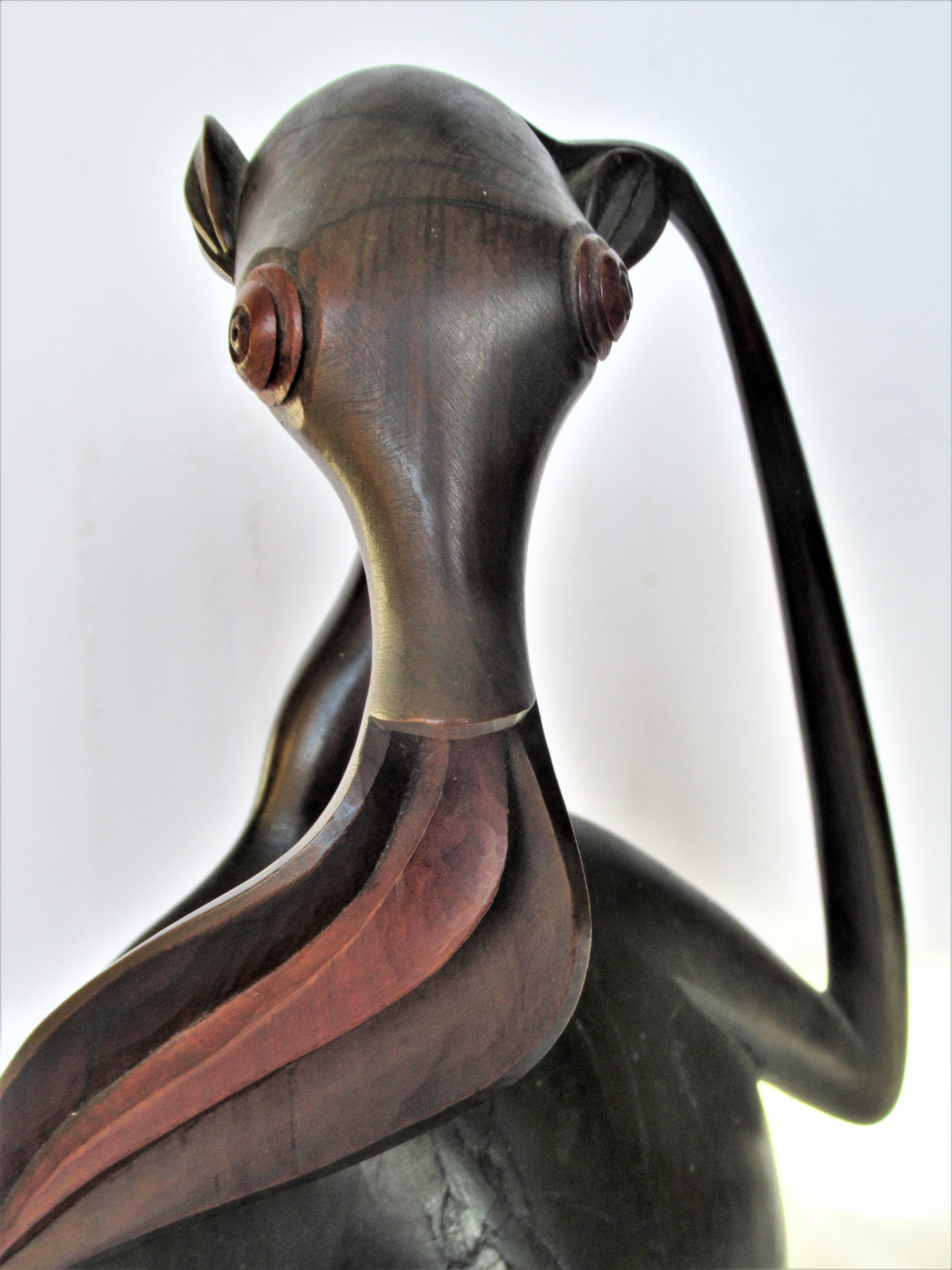 Makonde Tanzania Modernist Blackwood Sculpture Aardvark Shetani 9