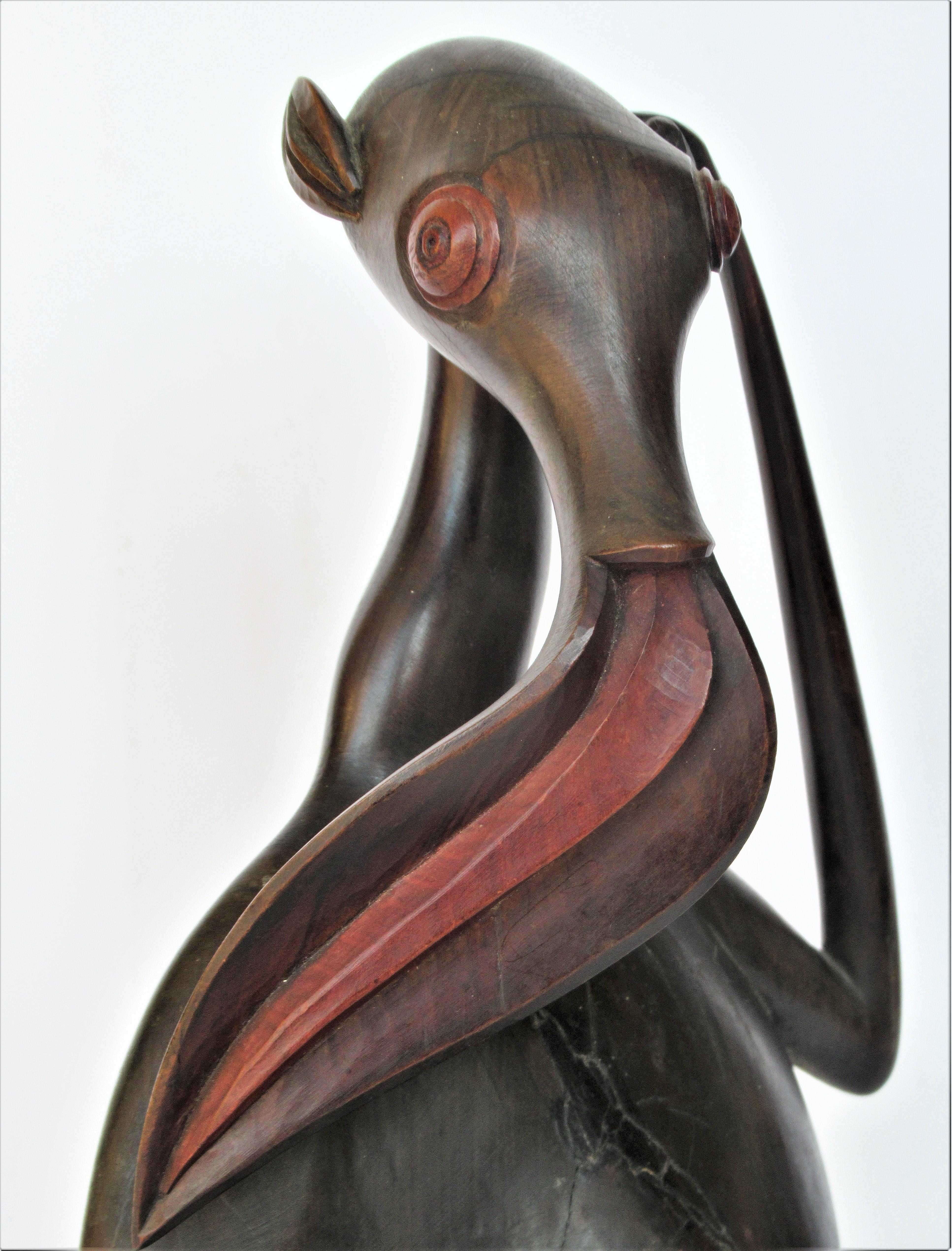 Tribal Makonde Tanzania Modernist Blackwood Sculpture Aardvark Shetani