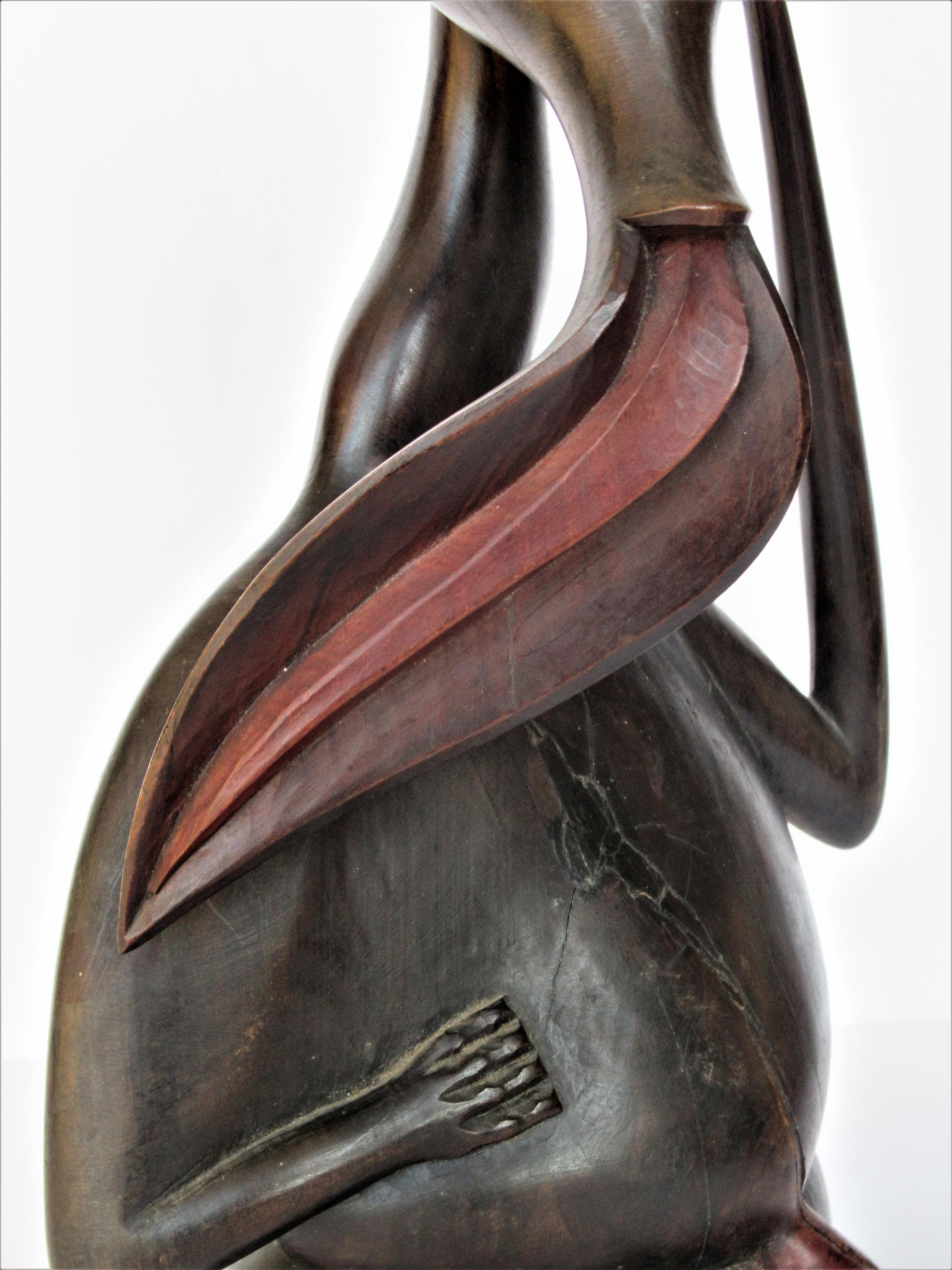 Stained Makonde Tanzania Modernist Blackwood Sculpture Aardvark Shetani