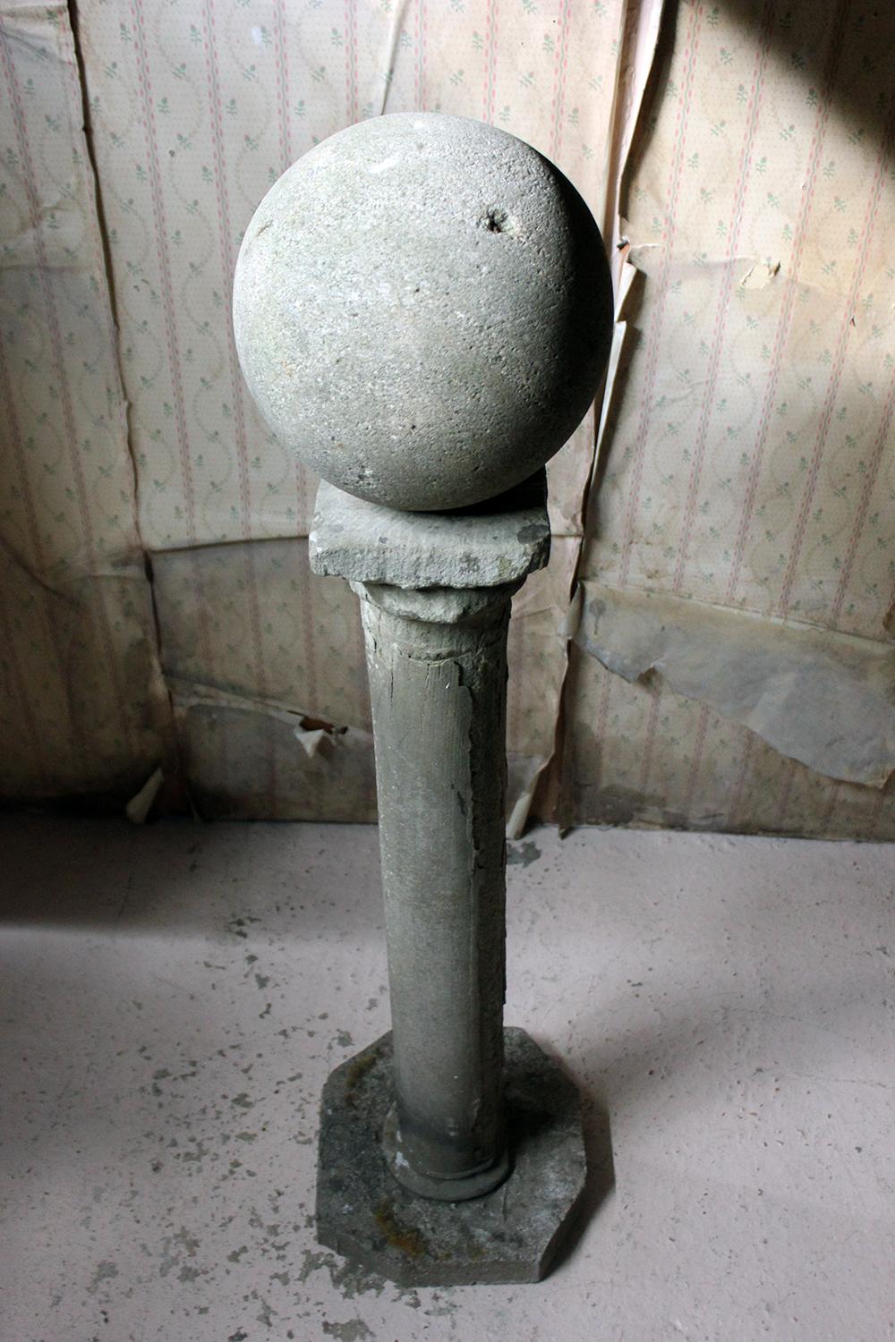 Early Monastic Medieval Limestone Column, circa 1400 and Later 5