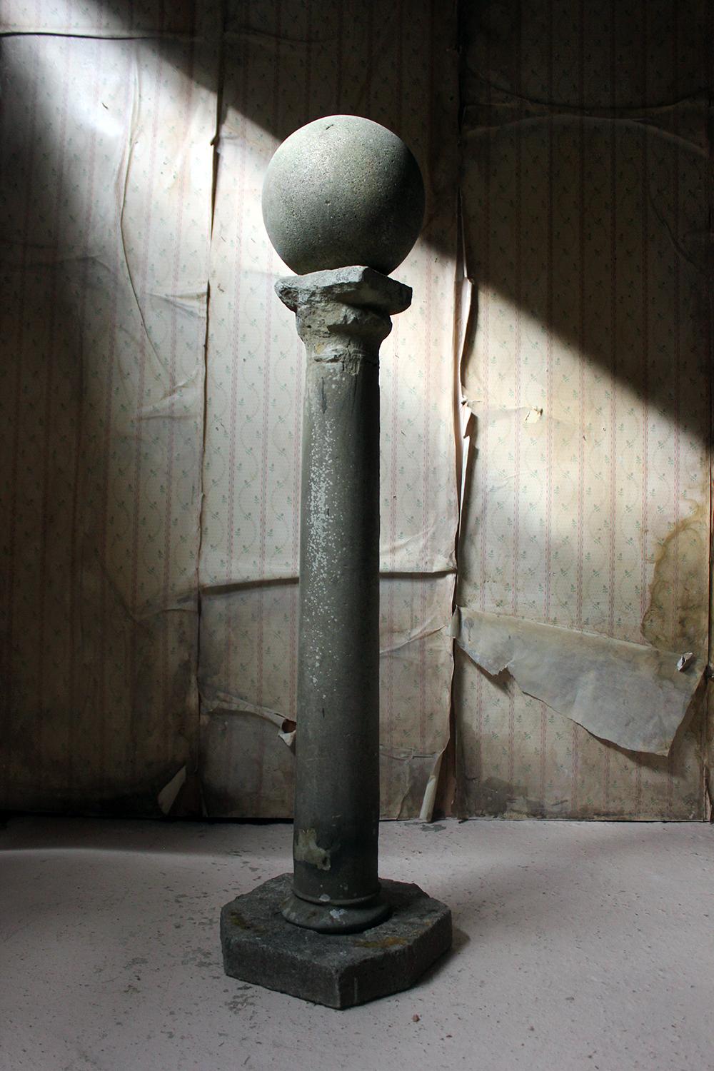 Early Monastic Medieval Limestone Column, circa 1400 and Later 6