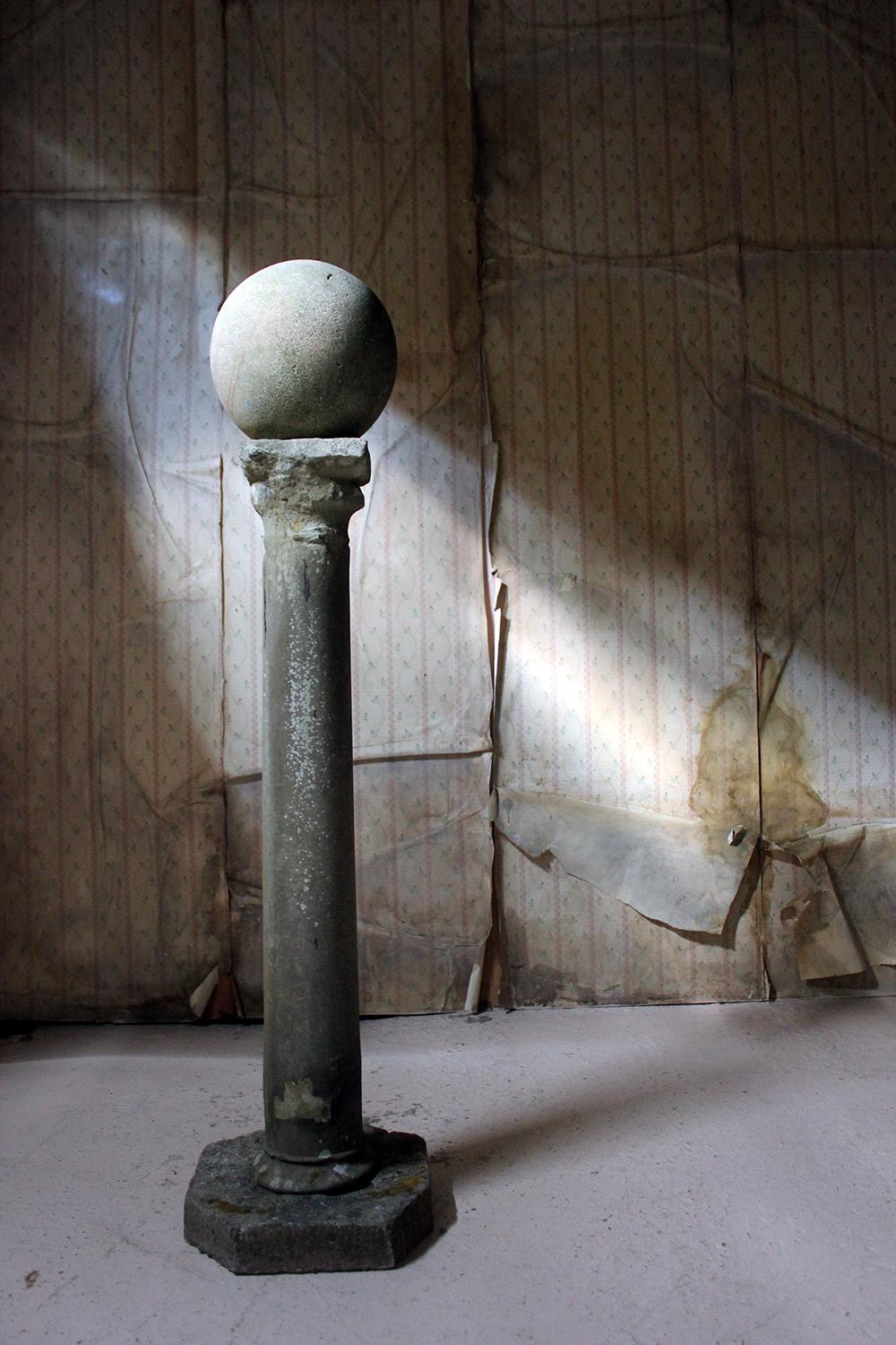 Early Monastic Medieval Limestone Column, circa 1400 and Later 8