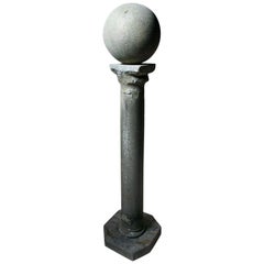 Early Monastic Medieval Limestone Column, circa 1400 and Later