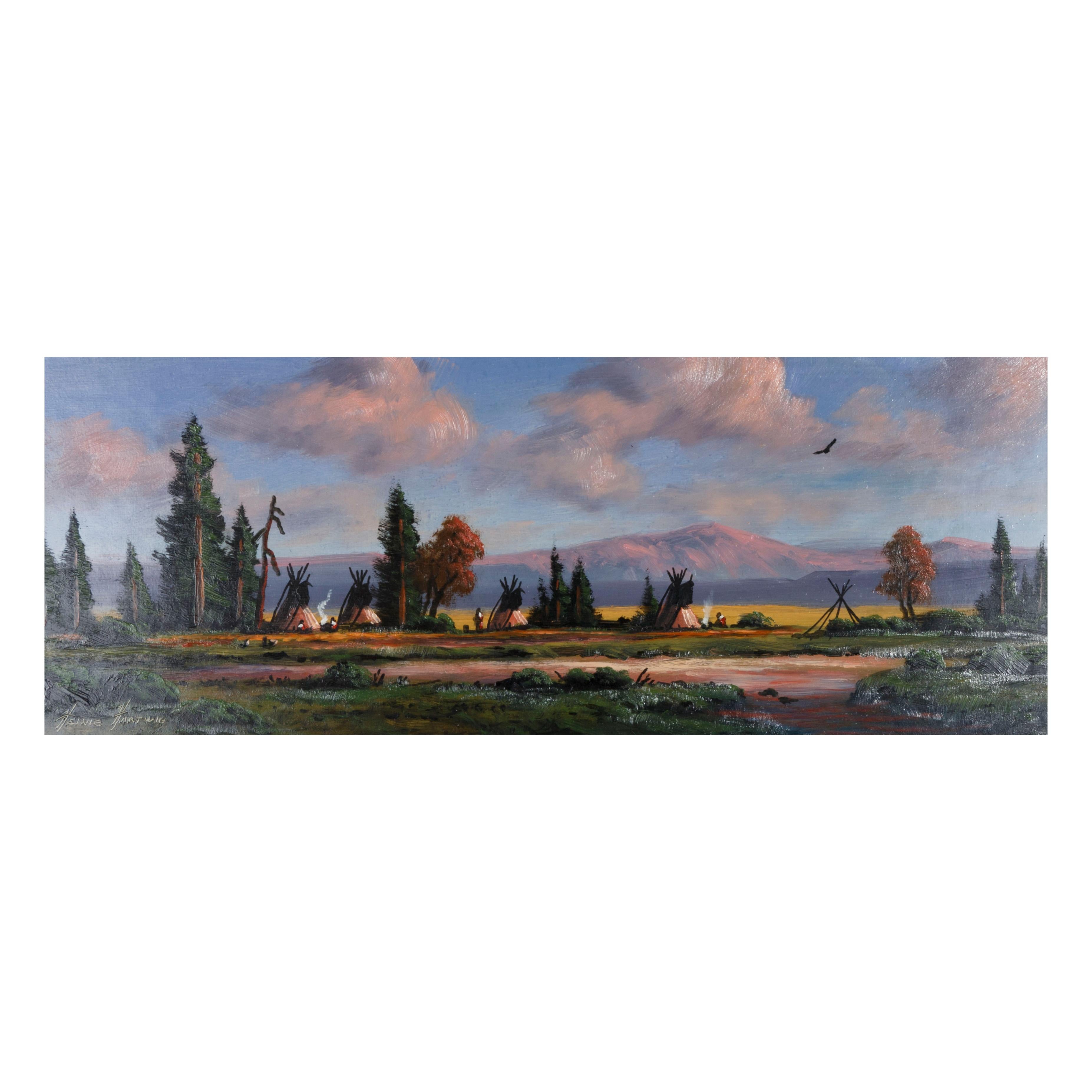 Original Öl auf Karton 8' x 20
