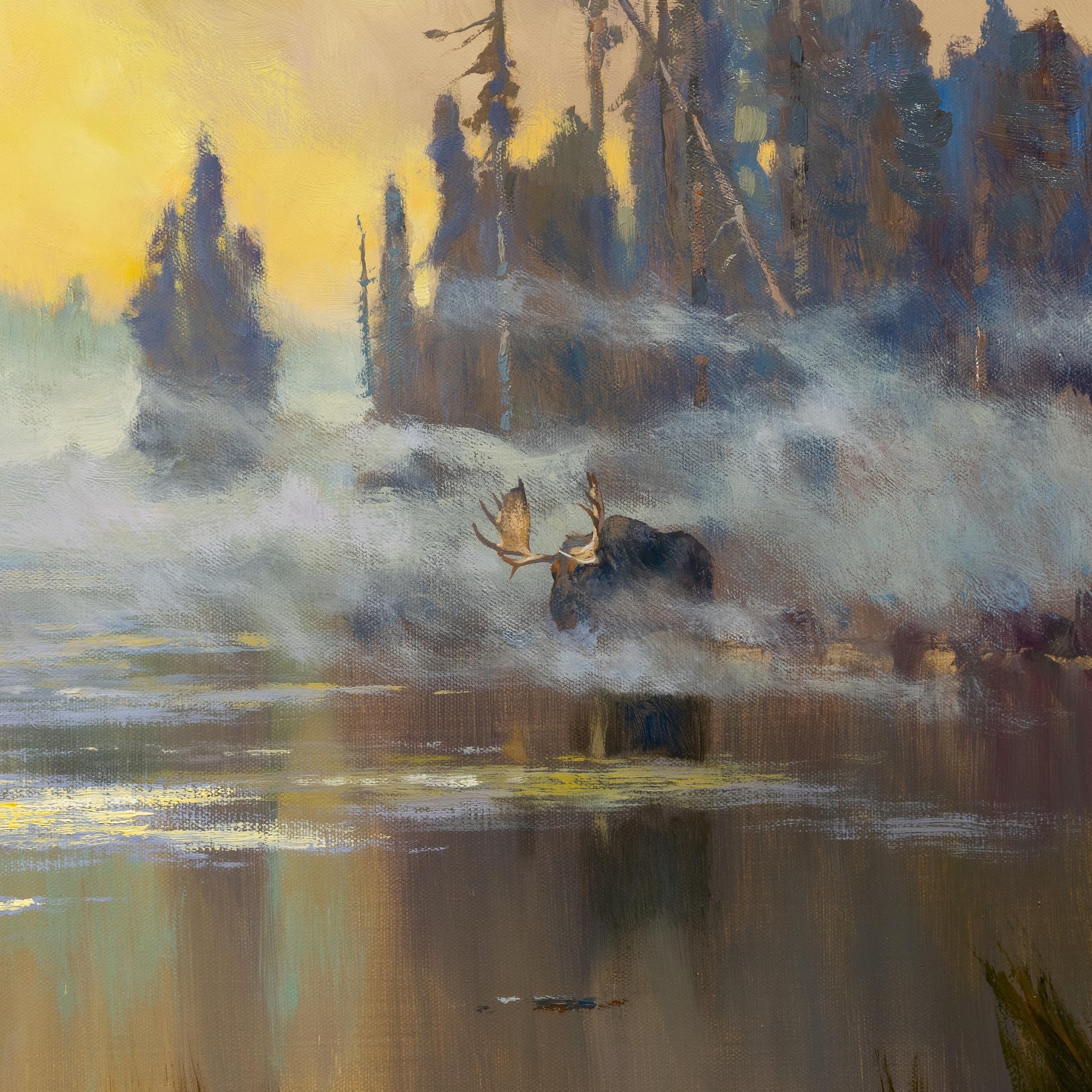 Early Morning Rival Original Oil Painting By Greg Parker At 1stdibs