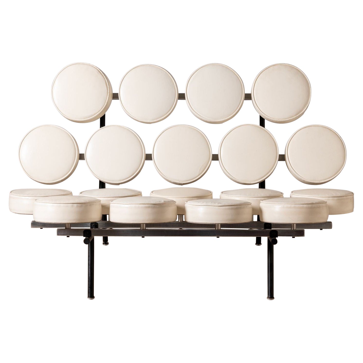 Frühes Marshmallow-Sofa in Museumsqualität von George Nelson für Herman Miller