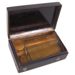 Vintage Musical Snuff Box Playing 2 Tunes depicting a Bouquet of Flowers to the lid
