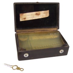 Musical Snuff Box Playing 2 Tunes with Flowerpot to the lid