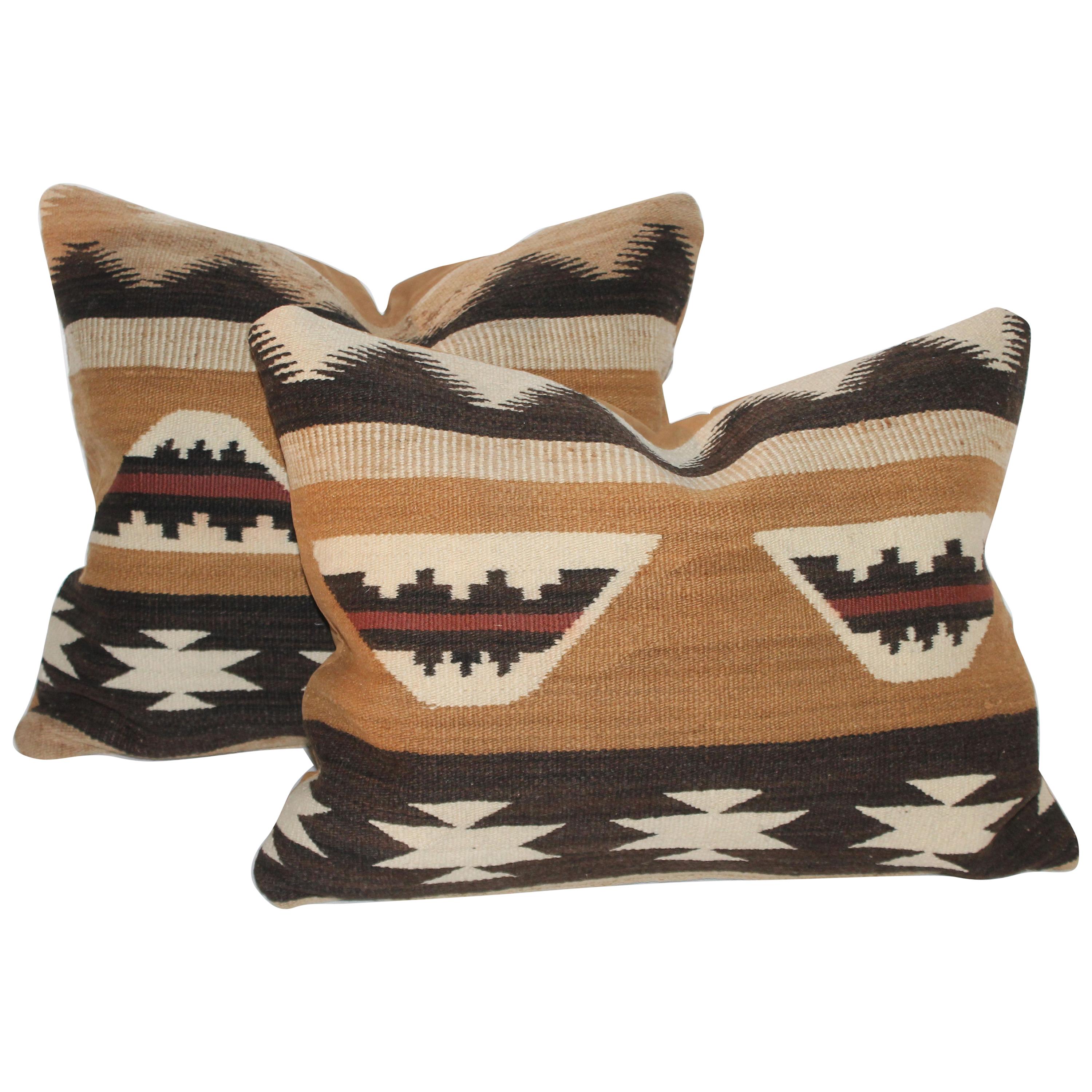 Early Navajo Chinle Indian Weaving Pillows