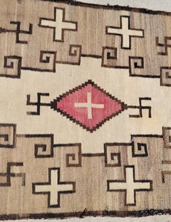 Early Navajo Fly Foot Weaving Rug