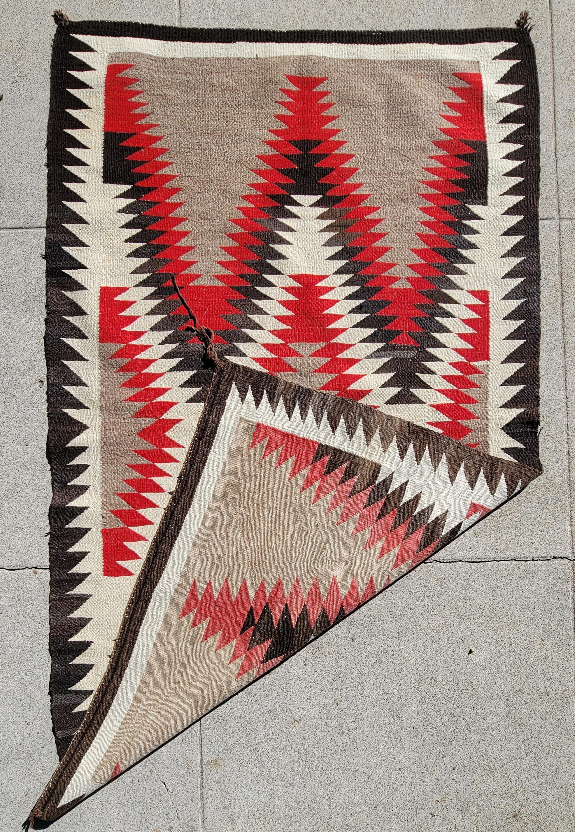 Hand-Woven Early Navajo Geometric Weaving For Sale