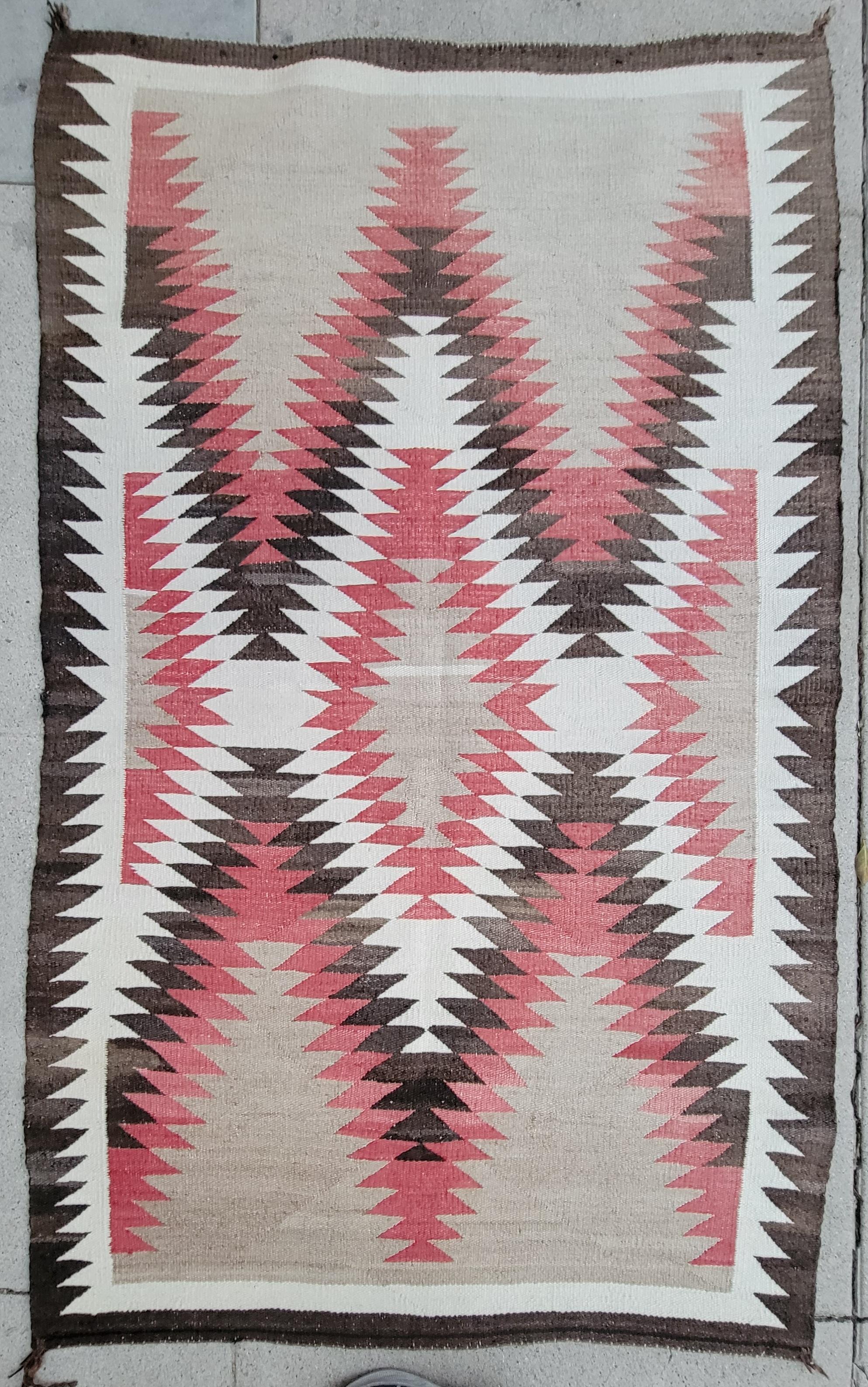 20th Century Early Navajo Geometric Weaving For Sale