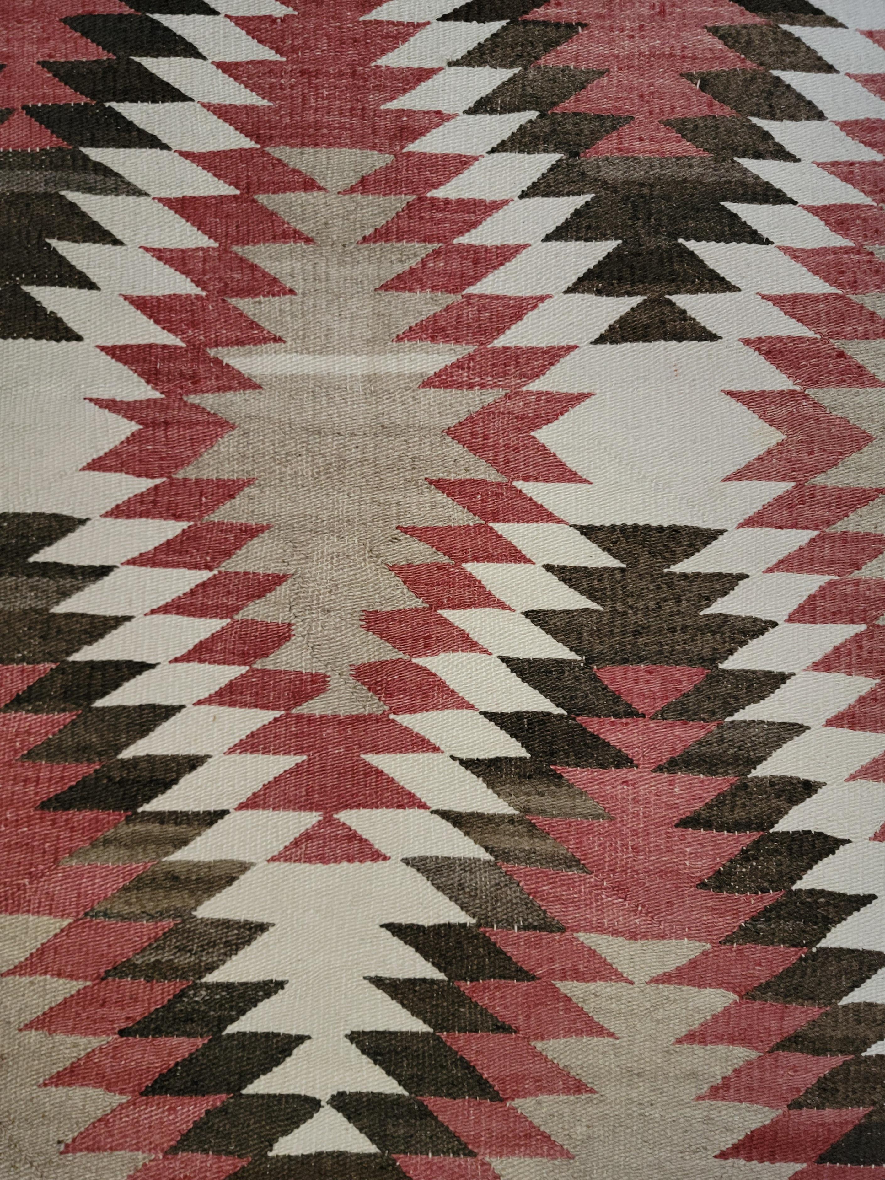 Wool Early Navajo Geometric Weaving For Sale