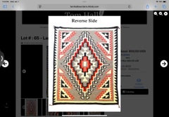 Early Navajo Handwoven "Klagetoh" Rug