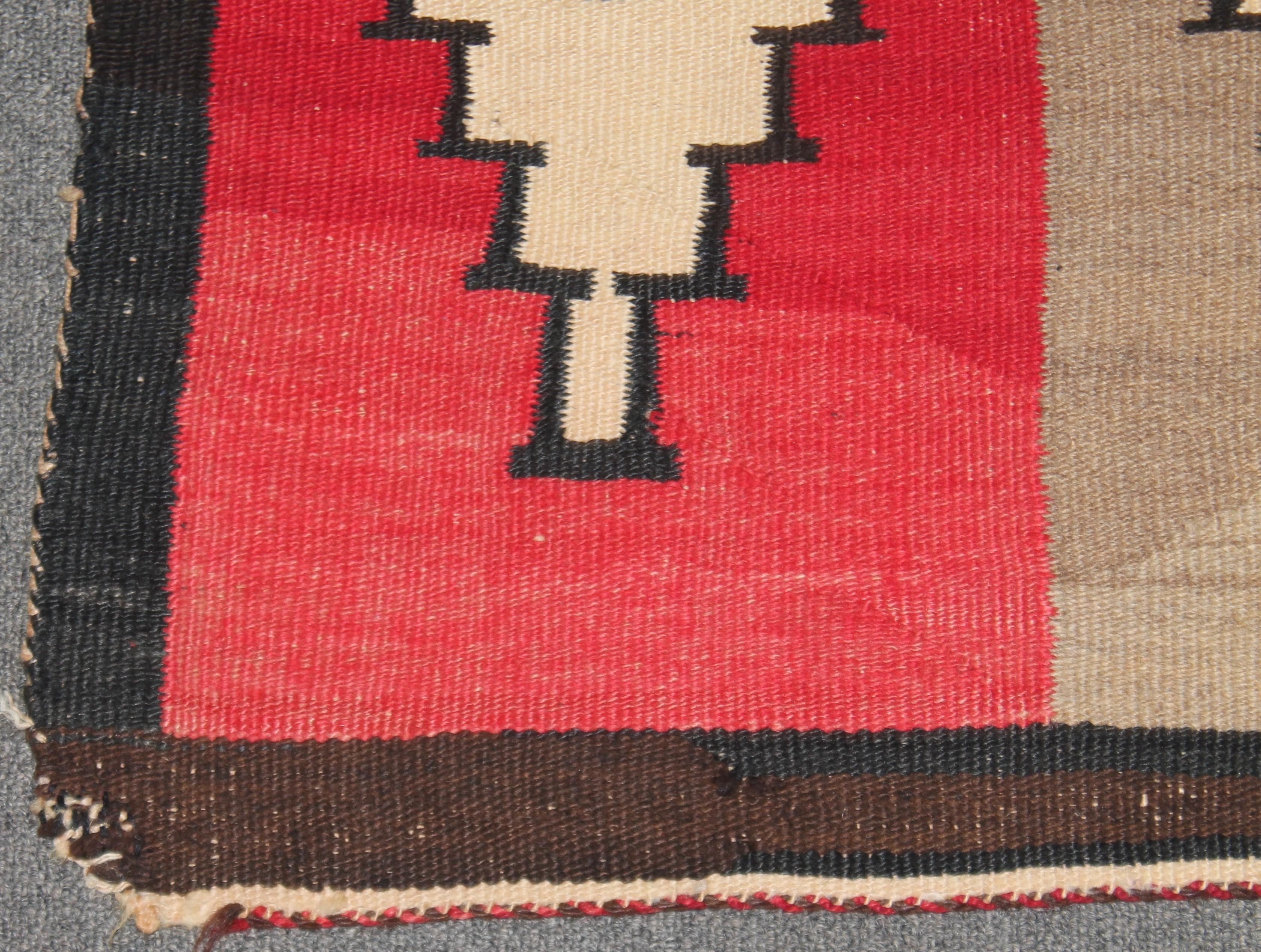 Hand-Woven Early Navajo Indian Weaving