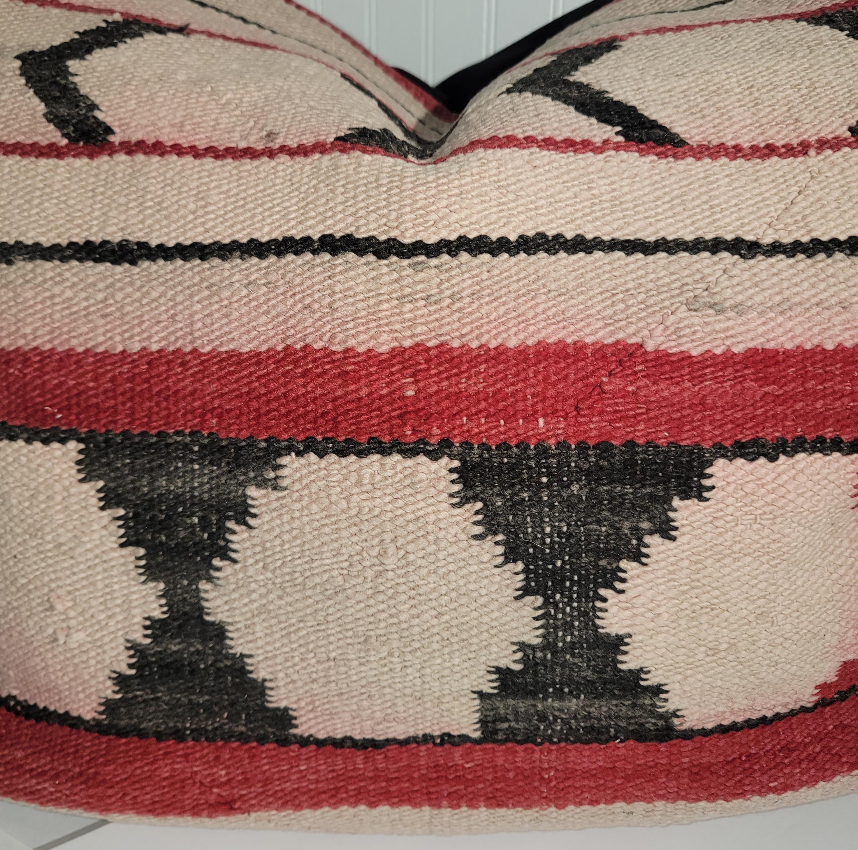 Adirondack Early Navajo Indian Weaving Large Pillows For Sale