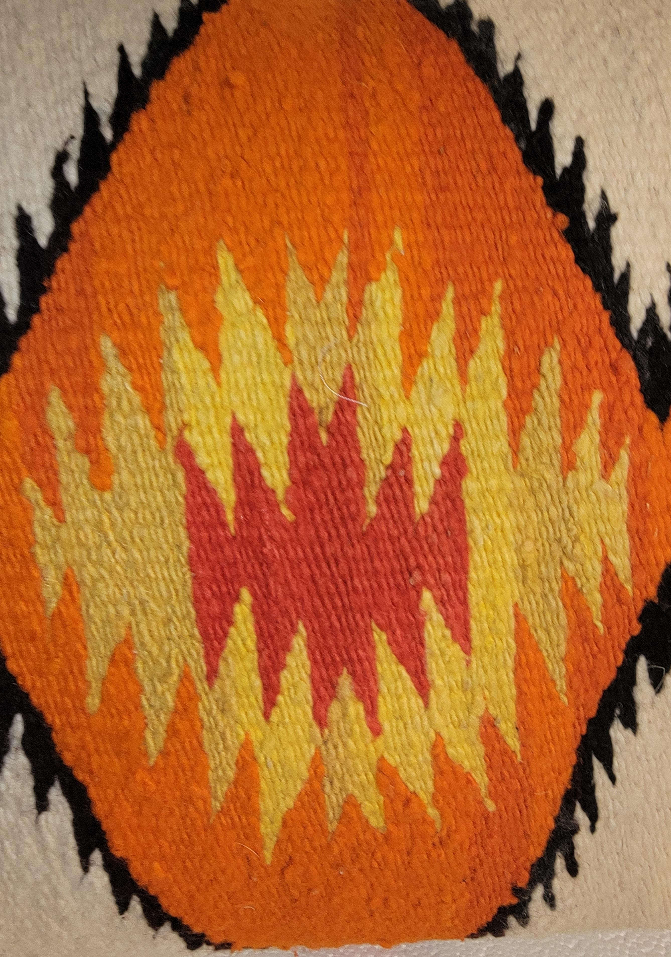 American Early Navajo Indian Weaving Pillow For Sale