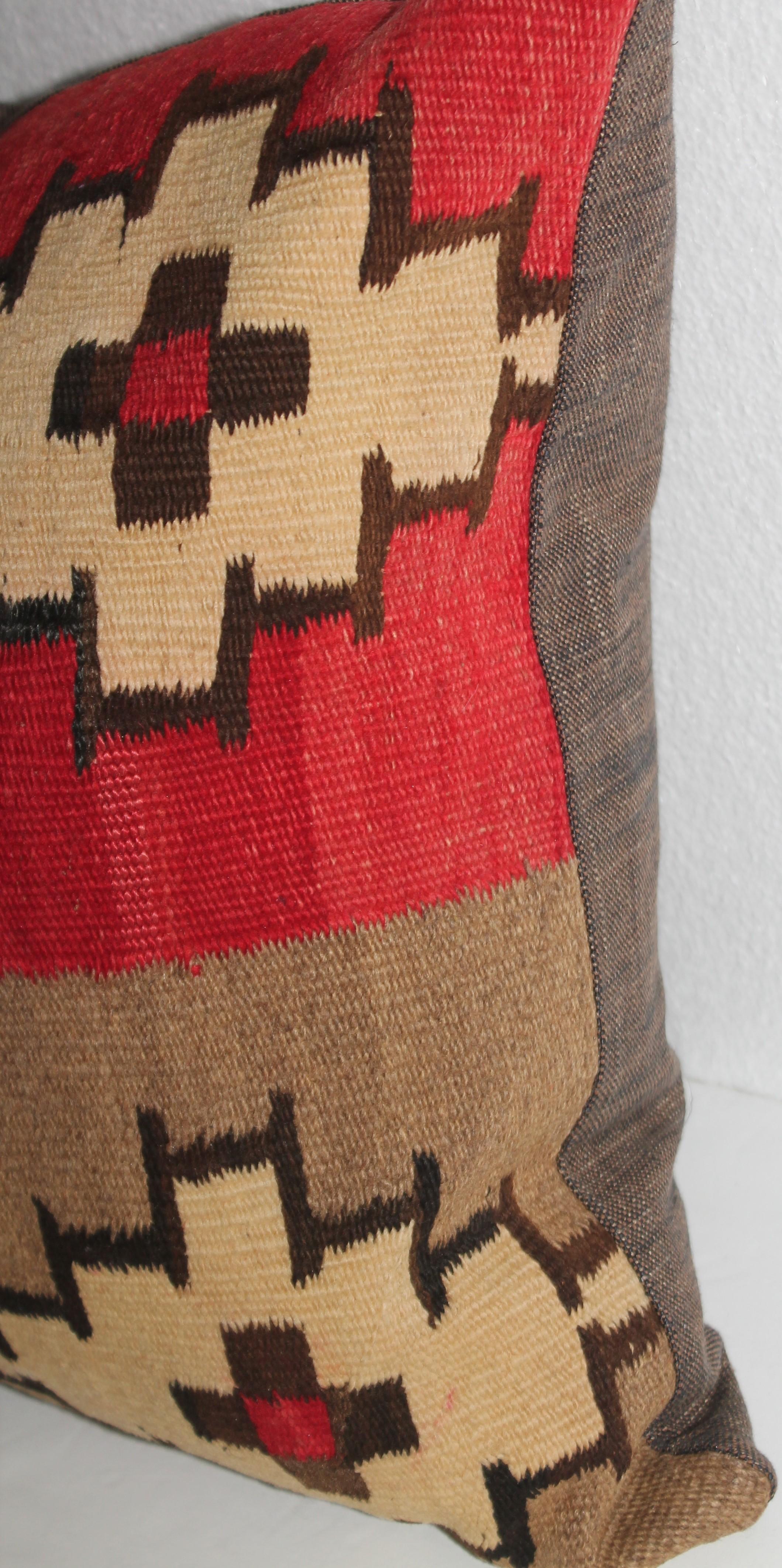 American Early Navajo Indian Weaving Pillows, Pair