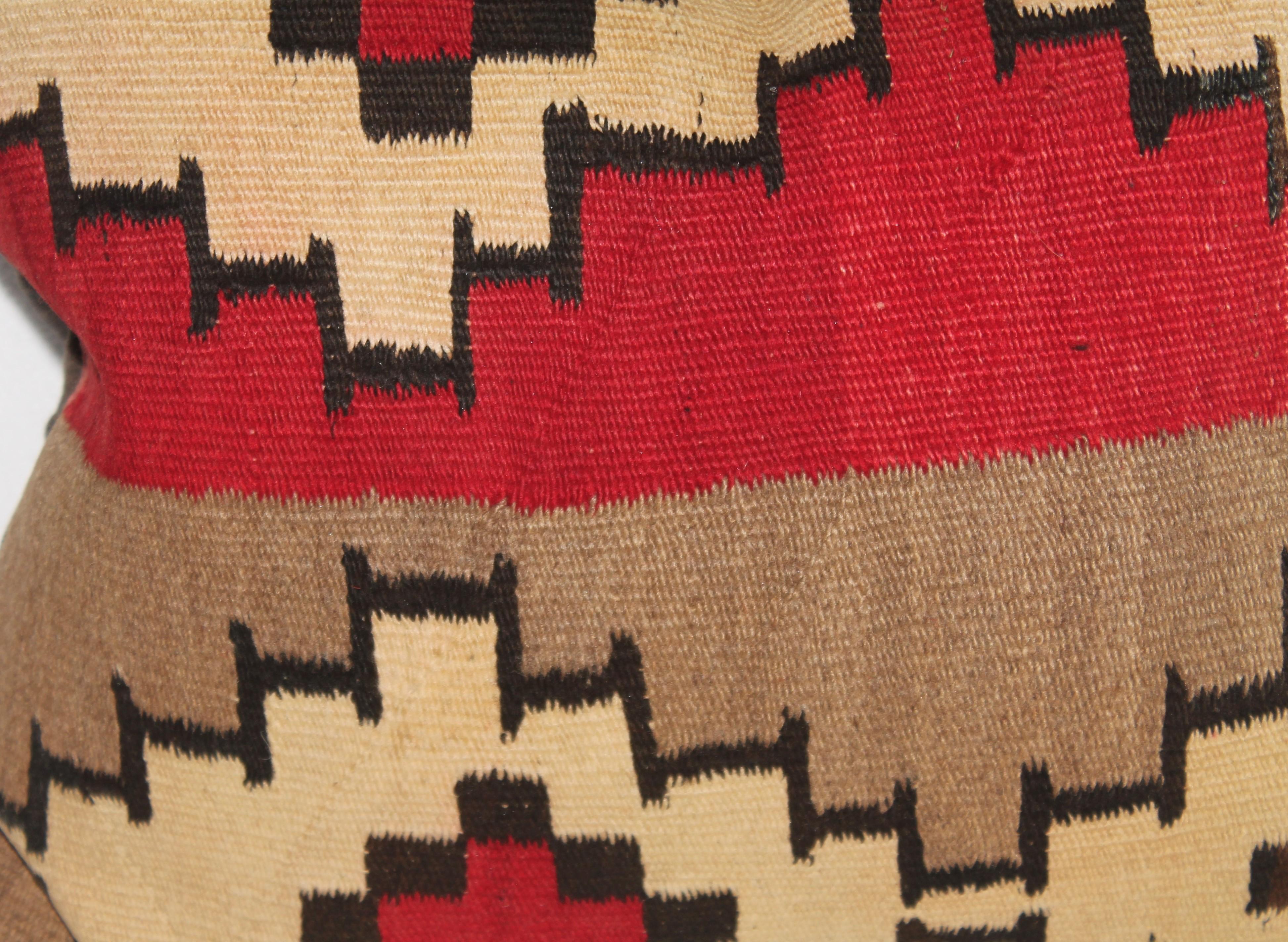 Hand-Woven Early Navajo Indian Weaving Pillows, Pair