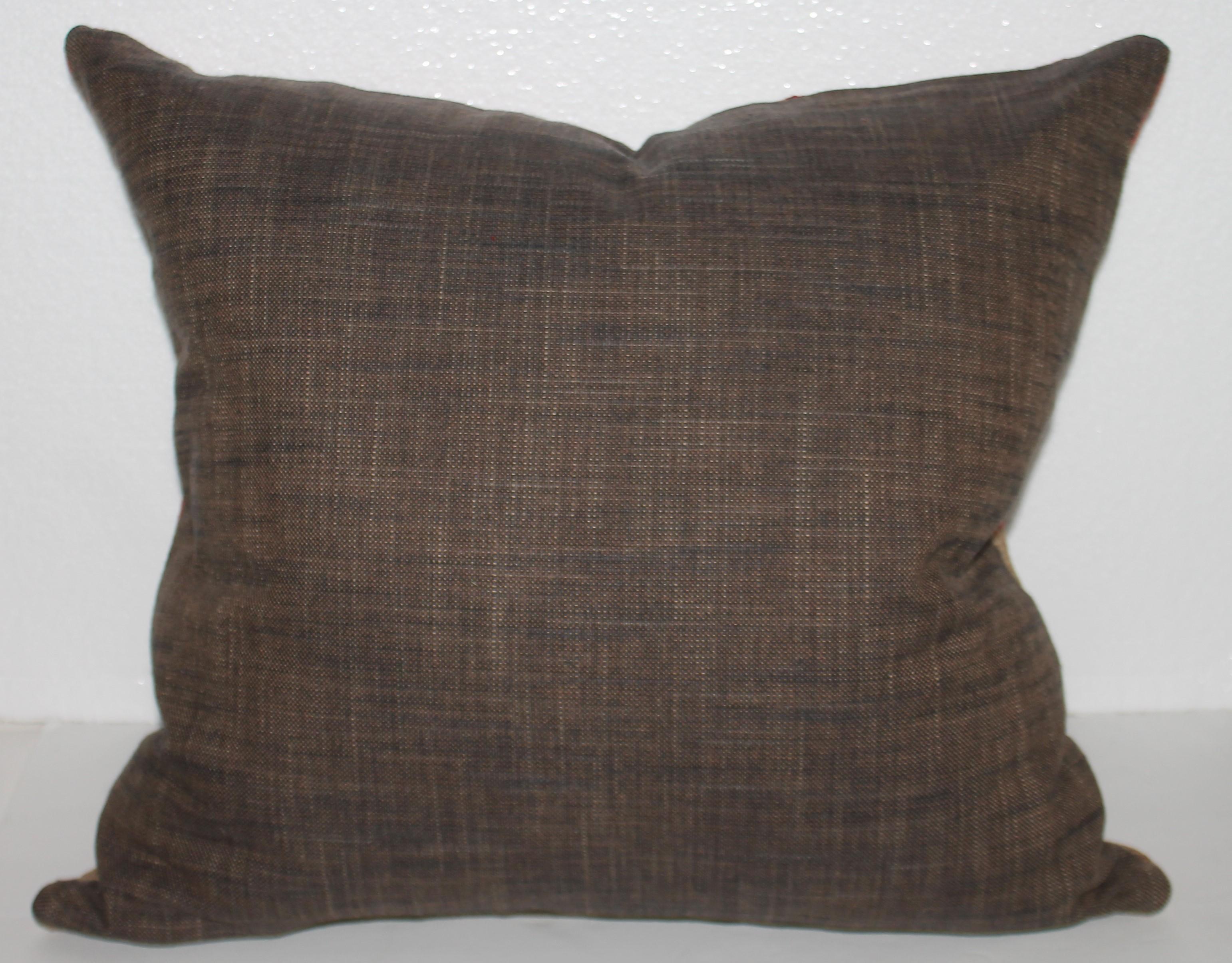 Wool Early Navajo Indian Weaving Pillows, Pair