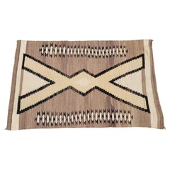 Early Navajo Indian Weaving Saddle Blanket