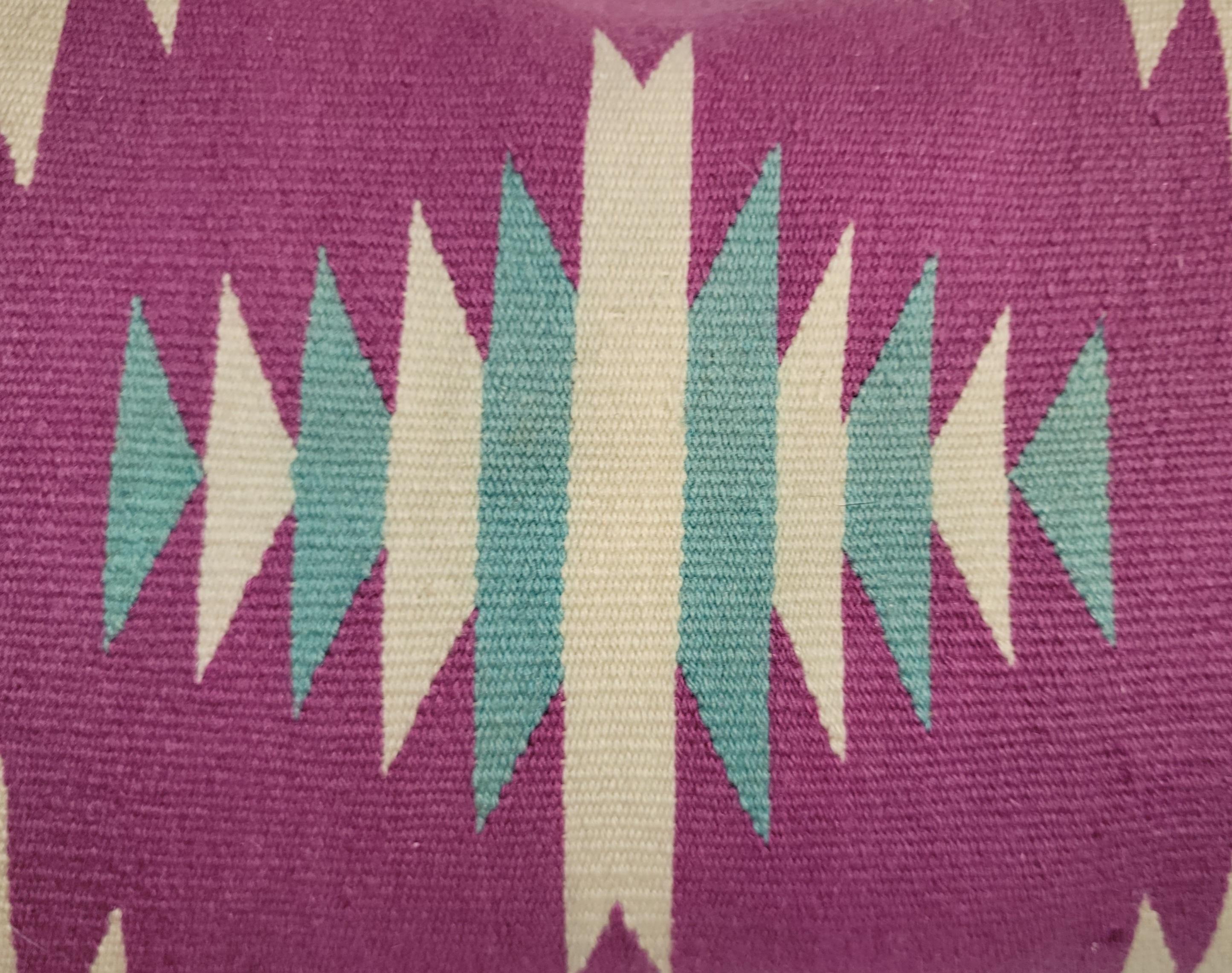 Adirondack Early  Navajo Weaving Bolster Pillow For Sale