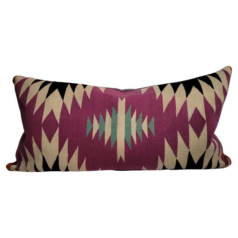 Early Navajo Weaving Bolster Pillow For Sale at 1stDibs
