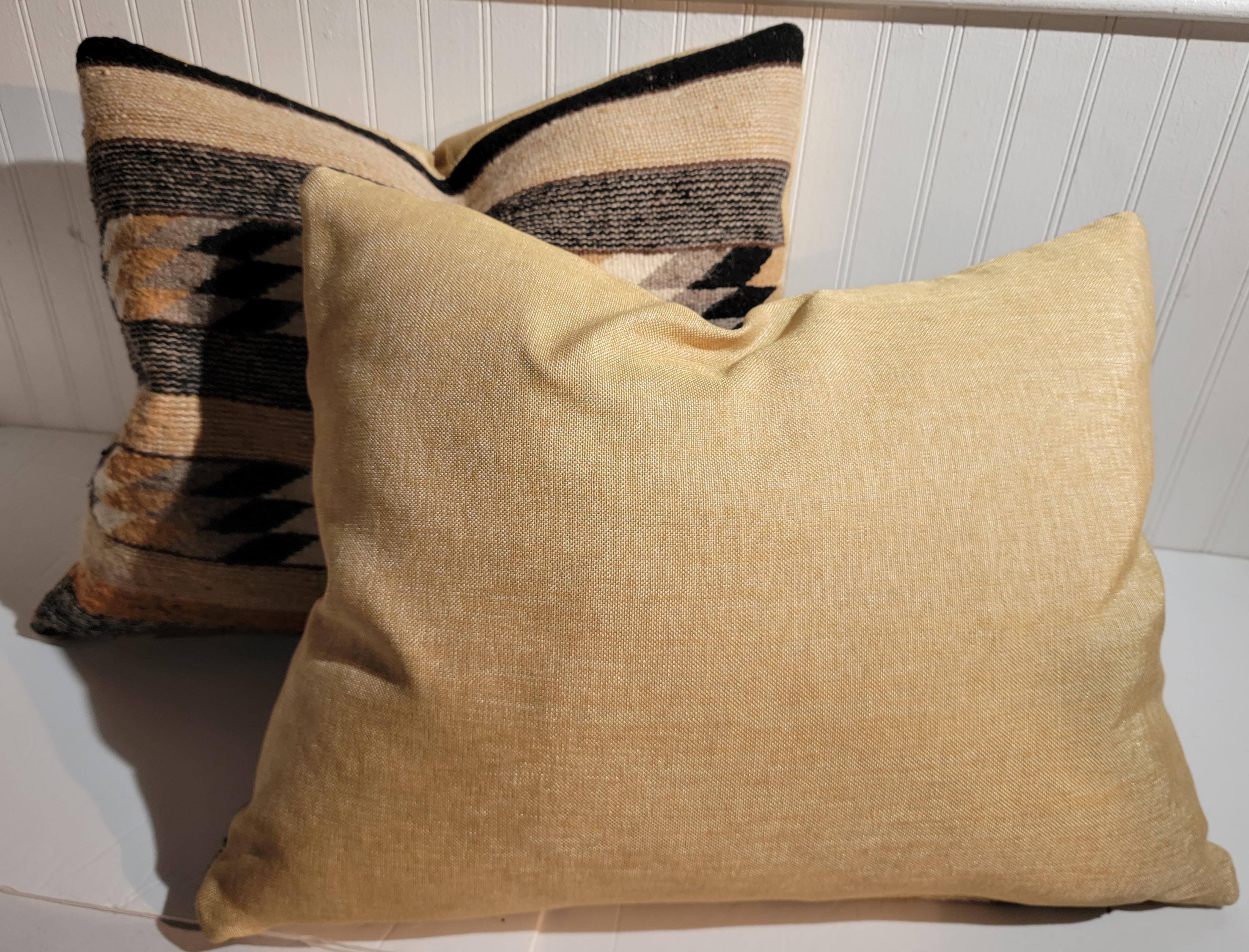 American Early  Navajo Weaving Chinle Bolster Pillows For Sale