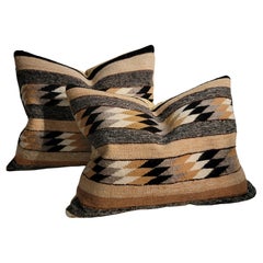 Retro Early  Navajo Weaving Chinle Bolster Pillows