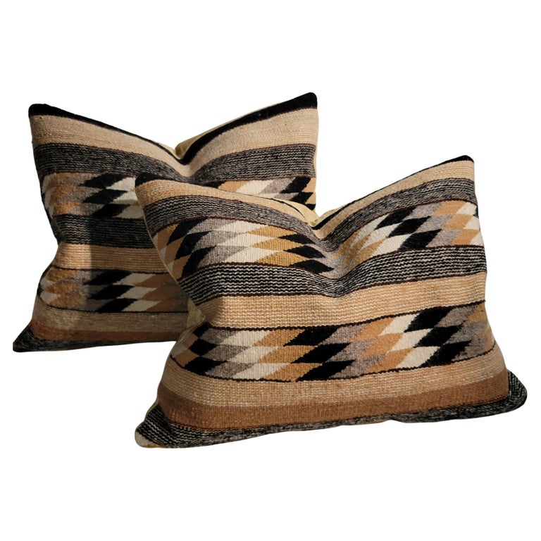 Early Navajo Weaving Chinle Bolster Pillows For Sale at 1stDibs