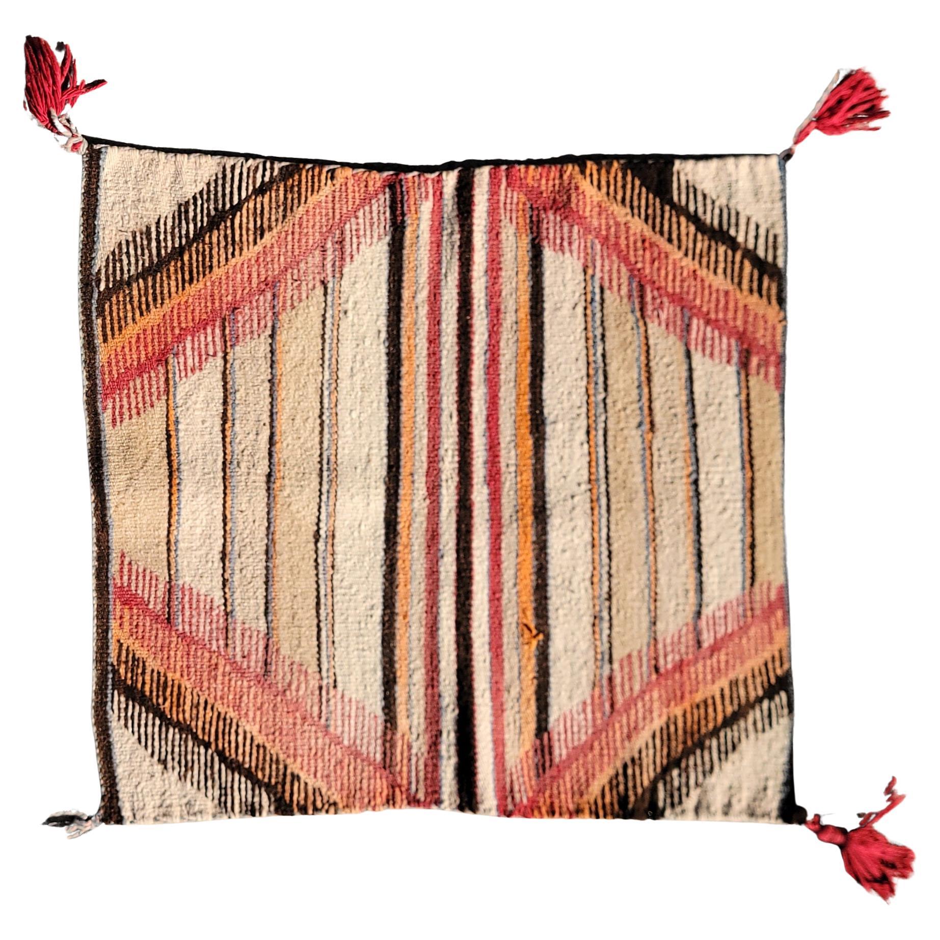 Early Navajo Weaving Saddle Blanket