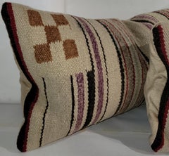 Early Navajo Weaving Saddle Blanket Pillows