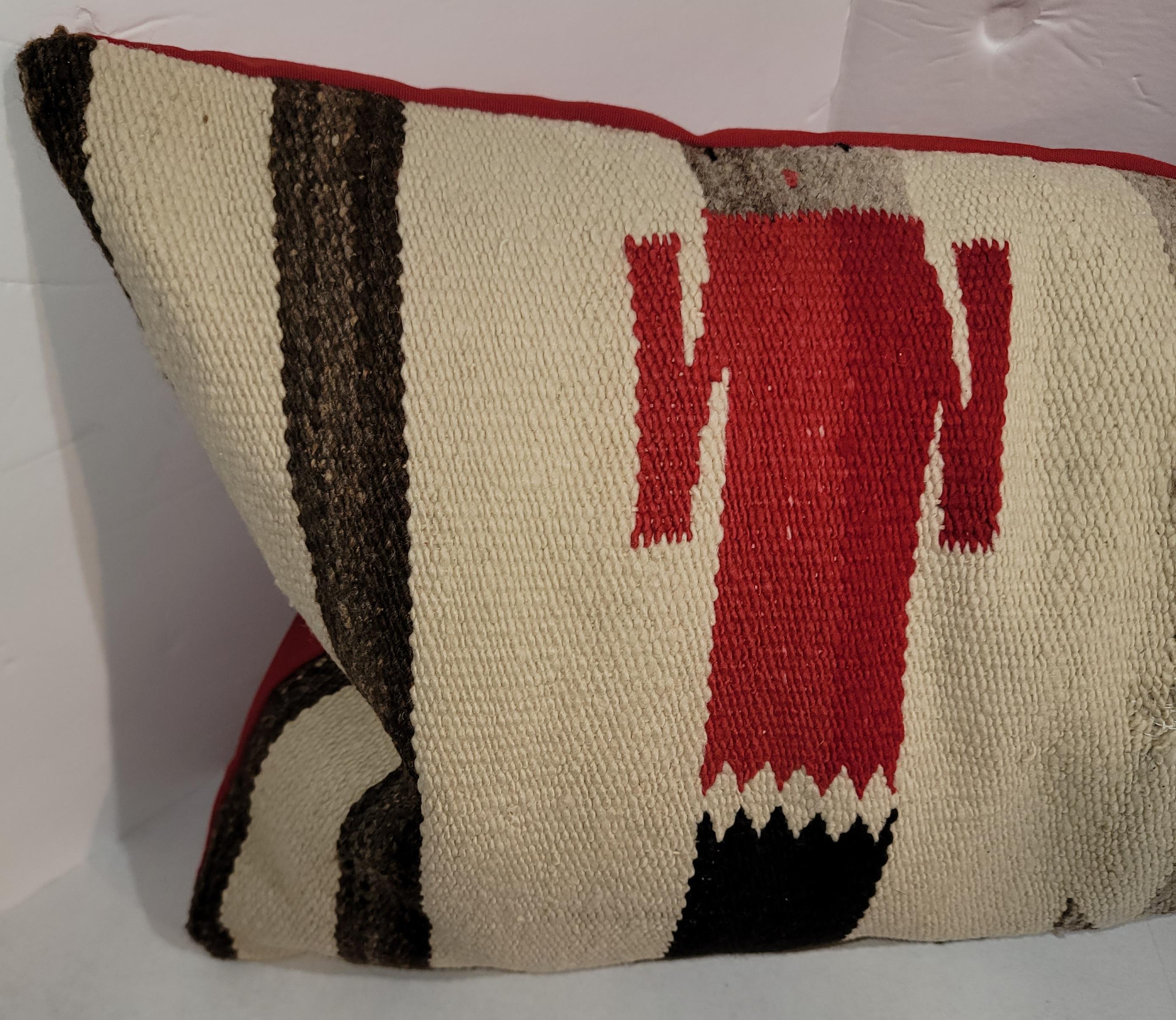 Adirondack Early  Navajo  / Yei  Indian Weaving Bolster Pillow For Sale