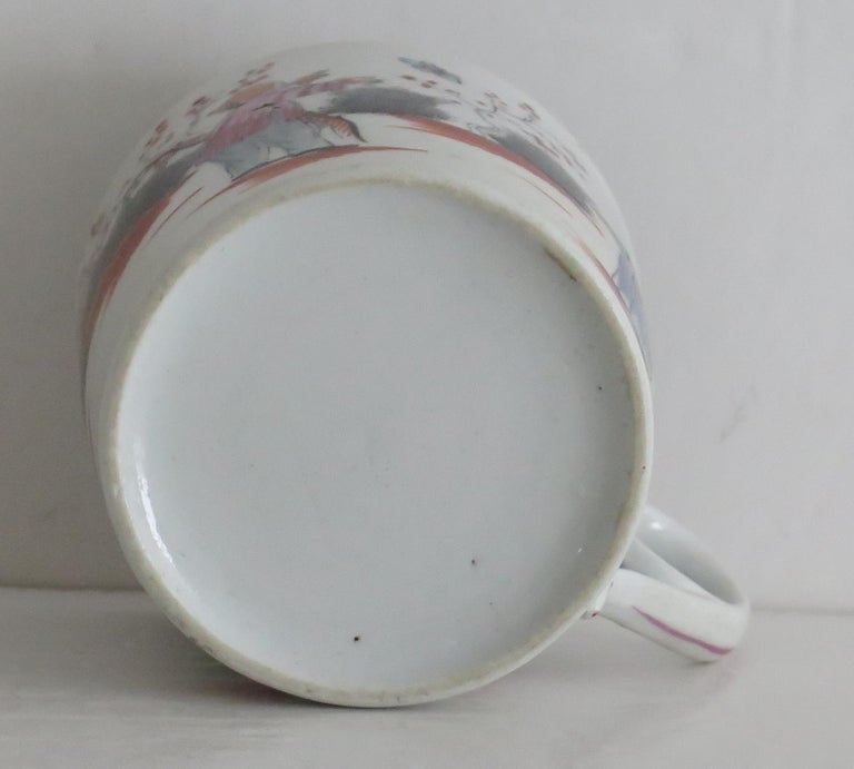 Early New Hall Porcelain Coffee Can & Saucer Duo Chinese Pattern 421, circa 1800 For Sale 9