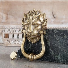 Early Nineteenth Century Brass Lion's Mask Knocker